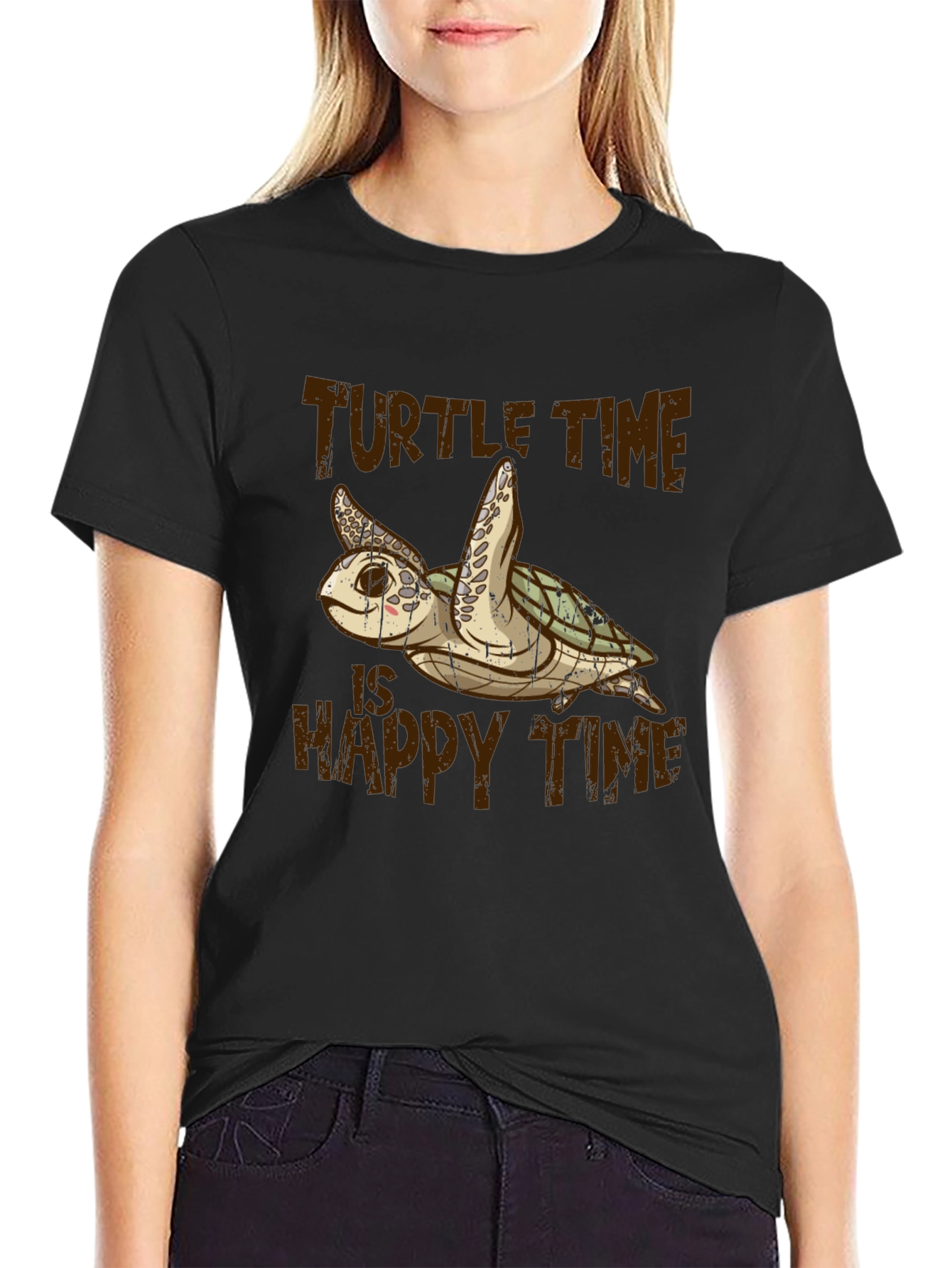 Turtle Time Happy Time Graphic Tee