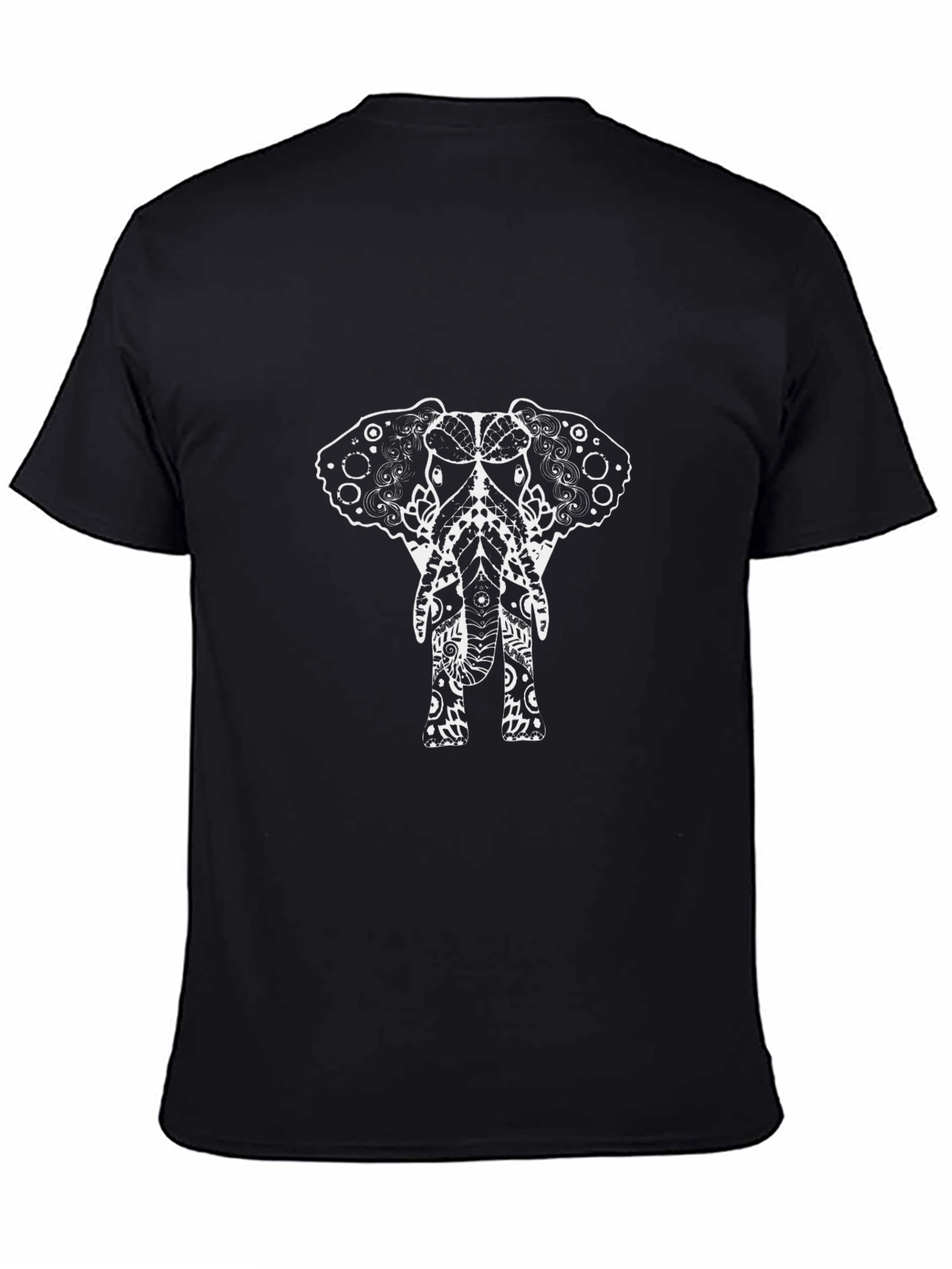 Elephant Mandala T-Shirt - Black