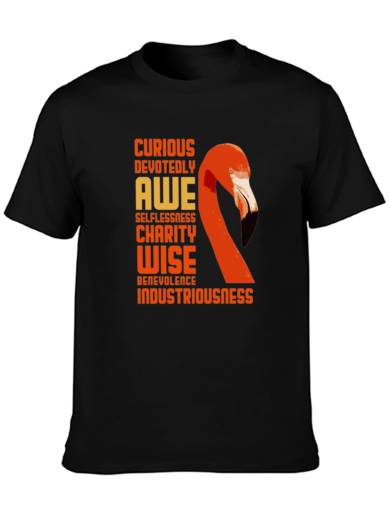 Flamingo Word Art Graphic T-Shirt