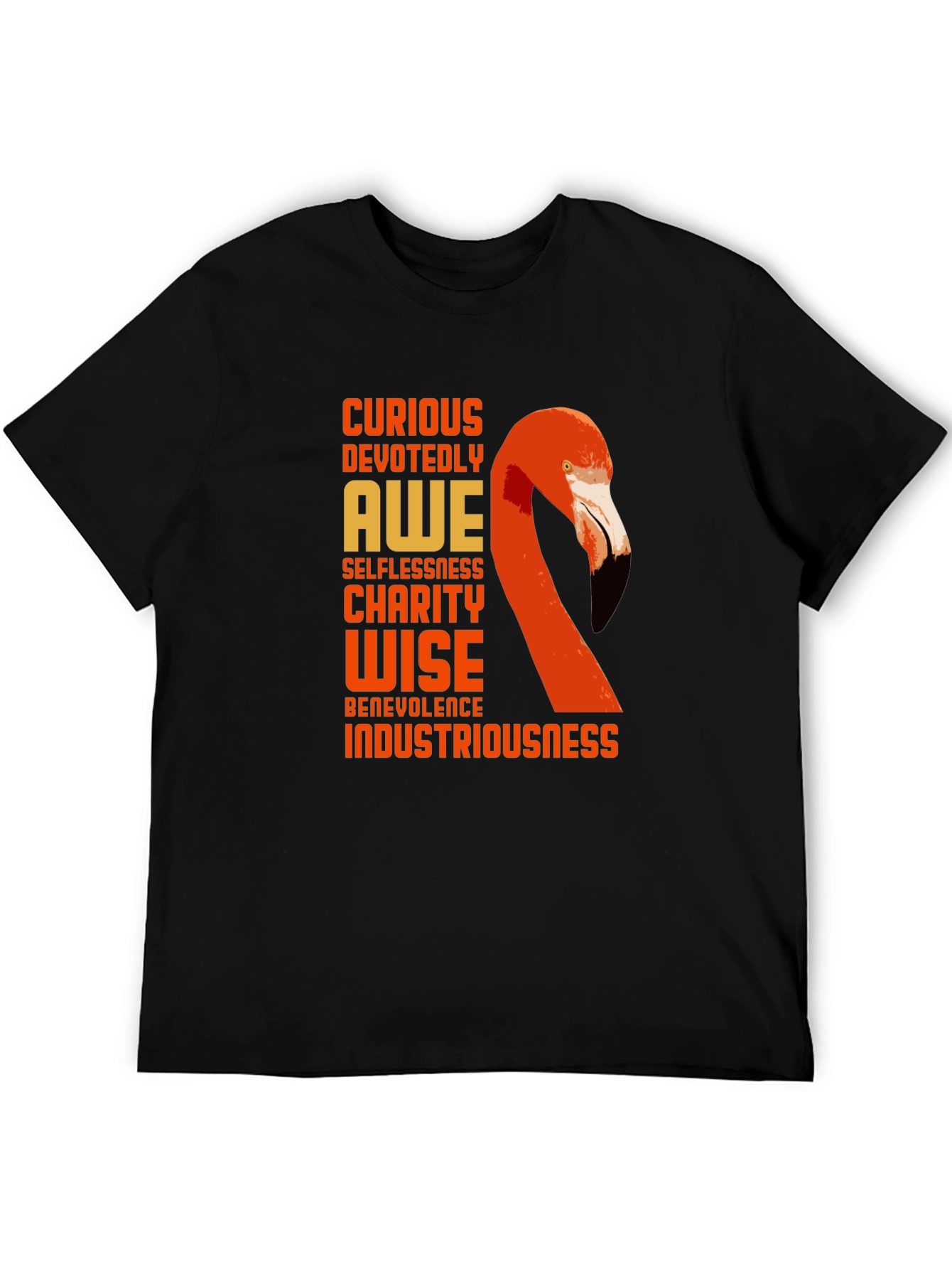 Flamingo Word Art Graphic T-Shirt