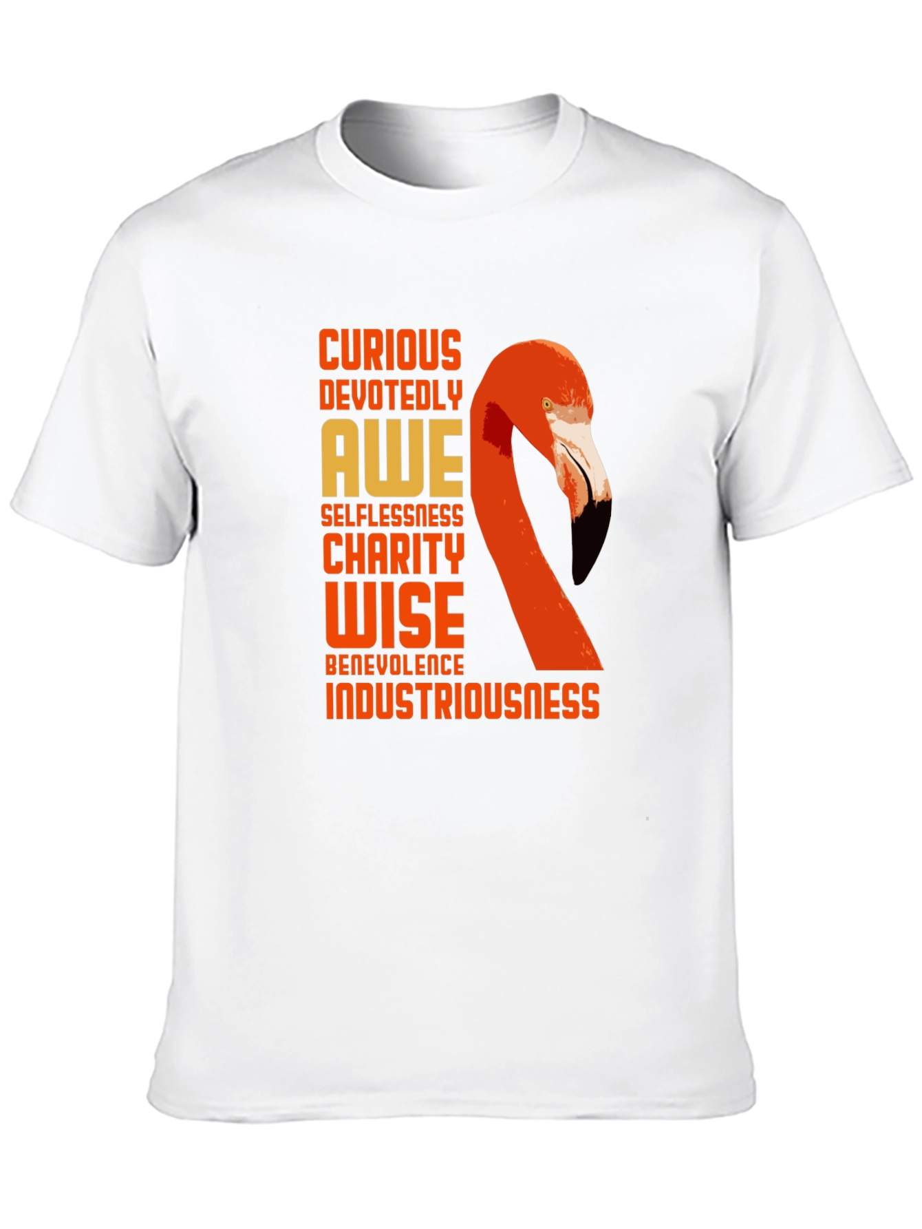 Flamingo Word Art Graphic T-Shirt