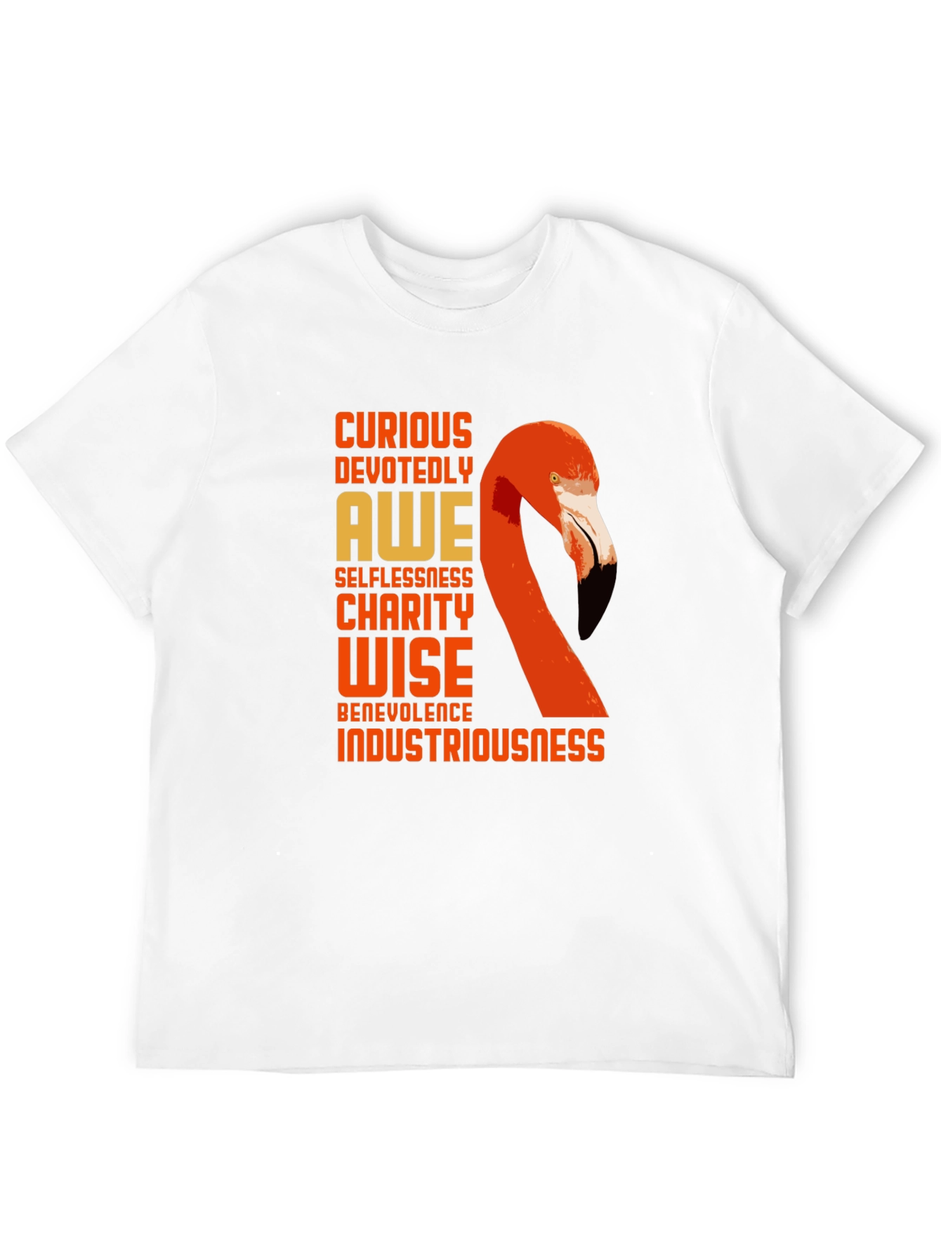 Flamingo Word Art Graphic T-Shirt
