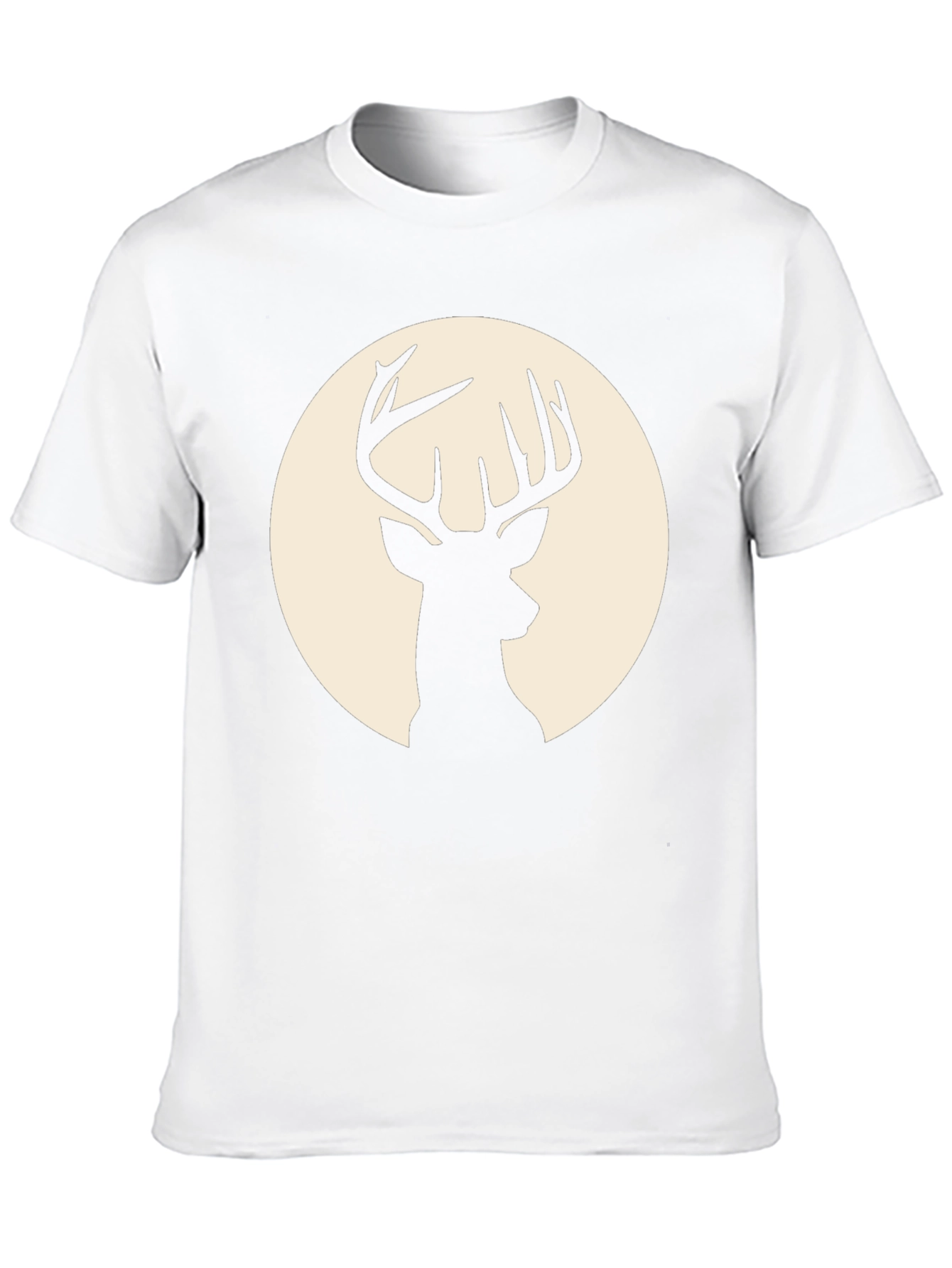 Deer Silhouette Graphic Tee - Classic Black