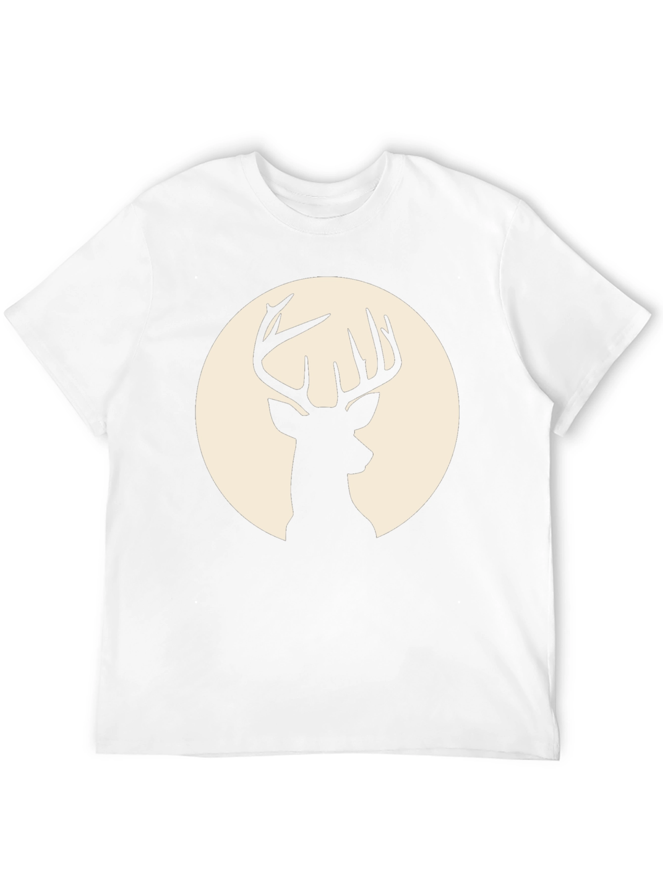 Deer Silhouette Graphic Tee - Classic Black