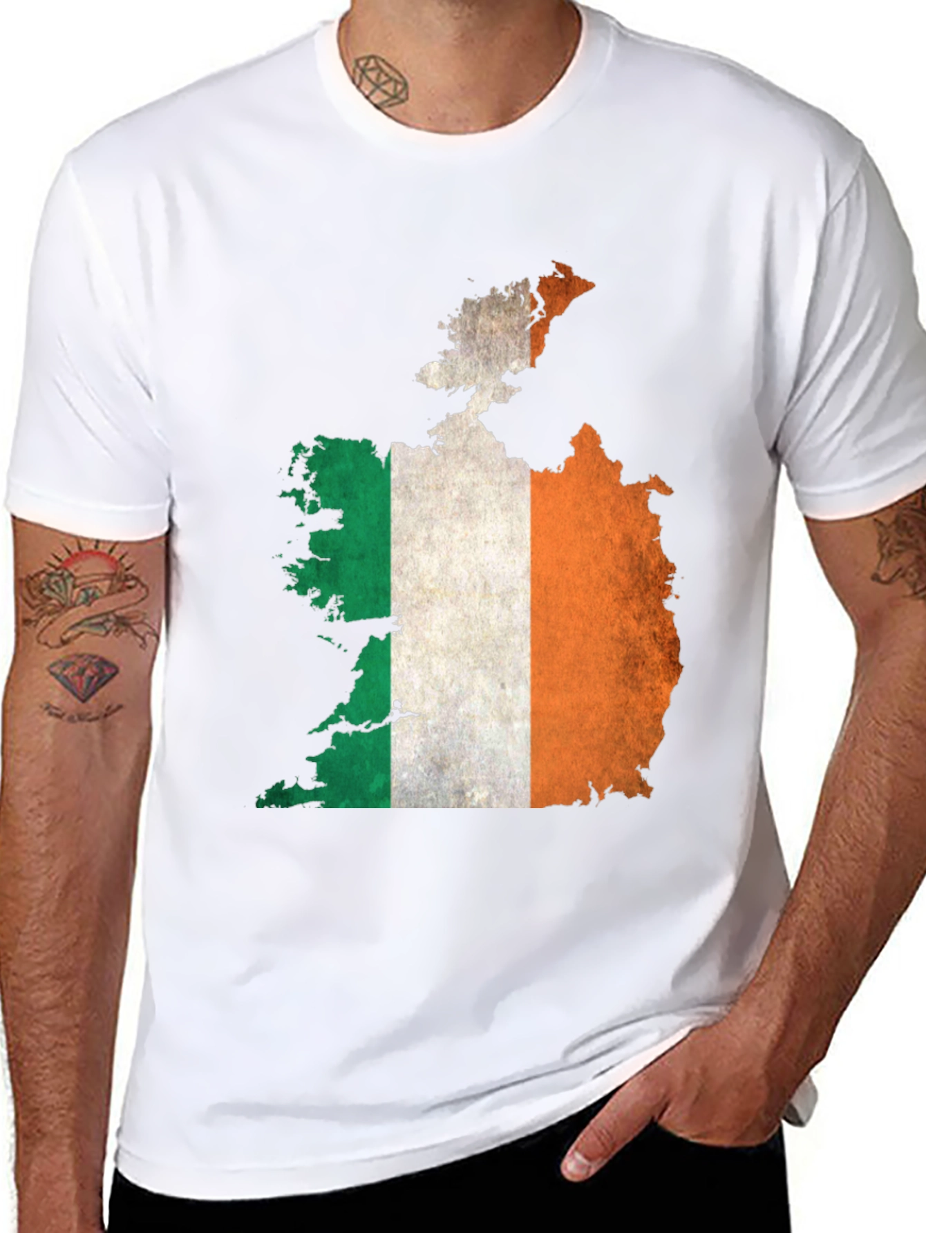 Ireland Map Flag Graphic T-Shirt