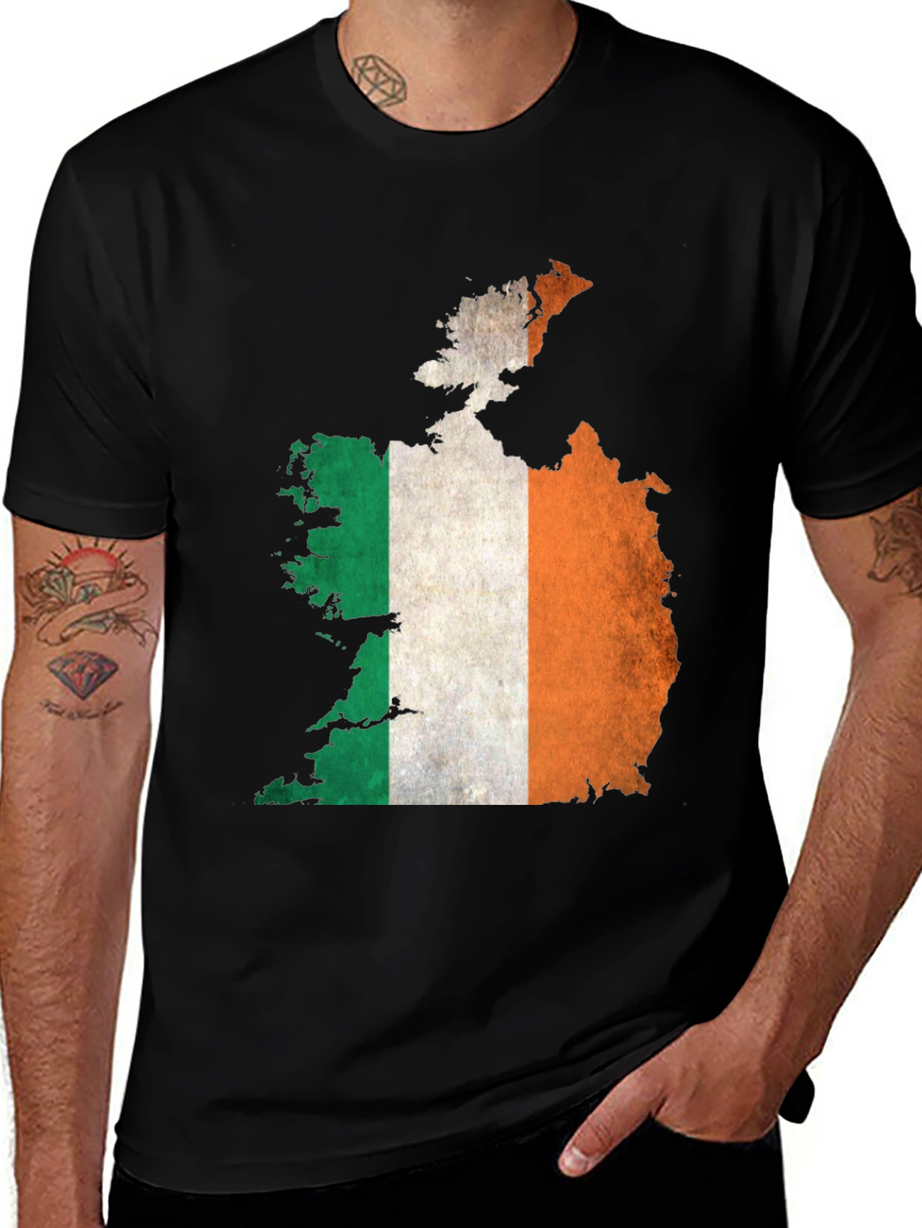 Ireland Map Flag Graphic T-Shirt