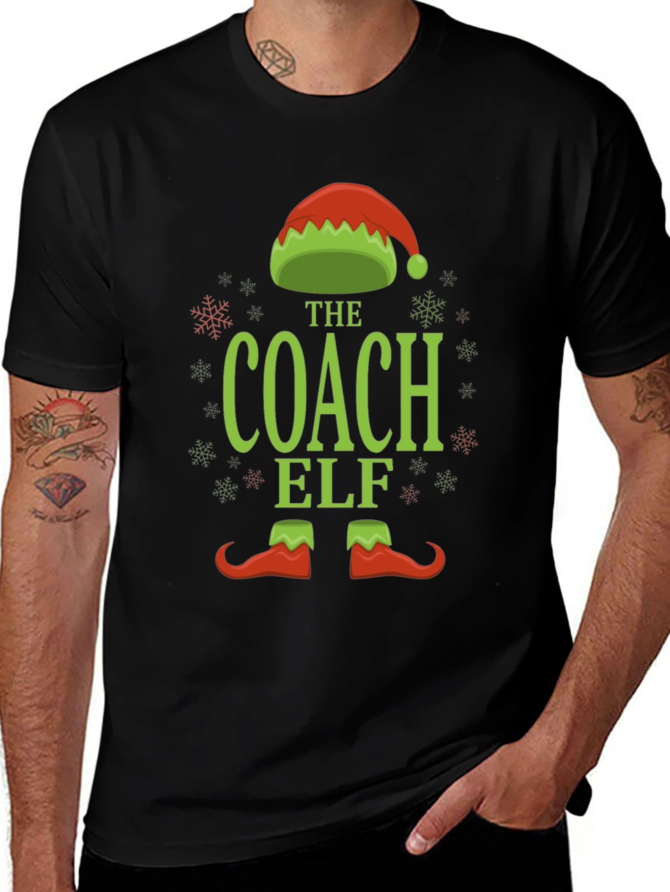 The Coach Elf Christmas Graphic T-Shirt