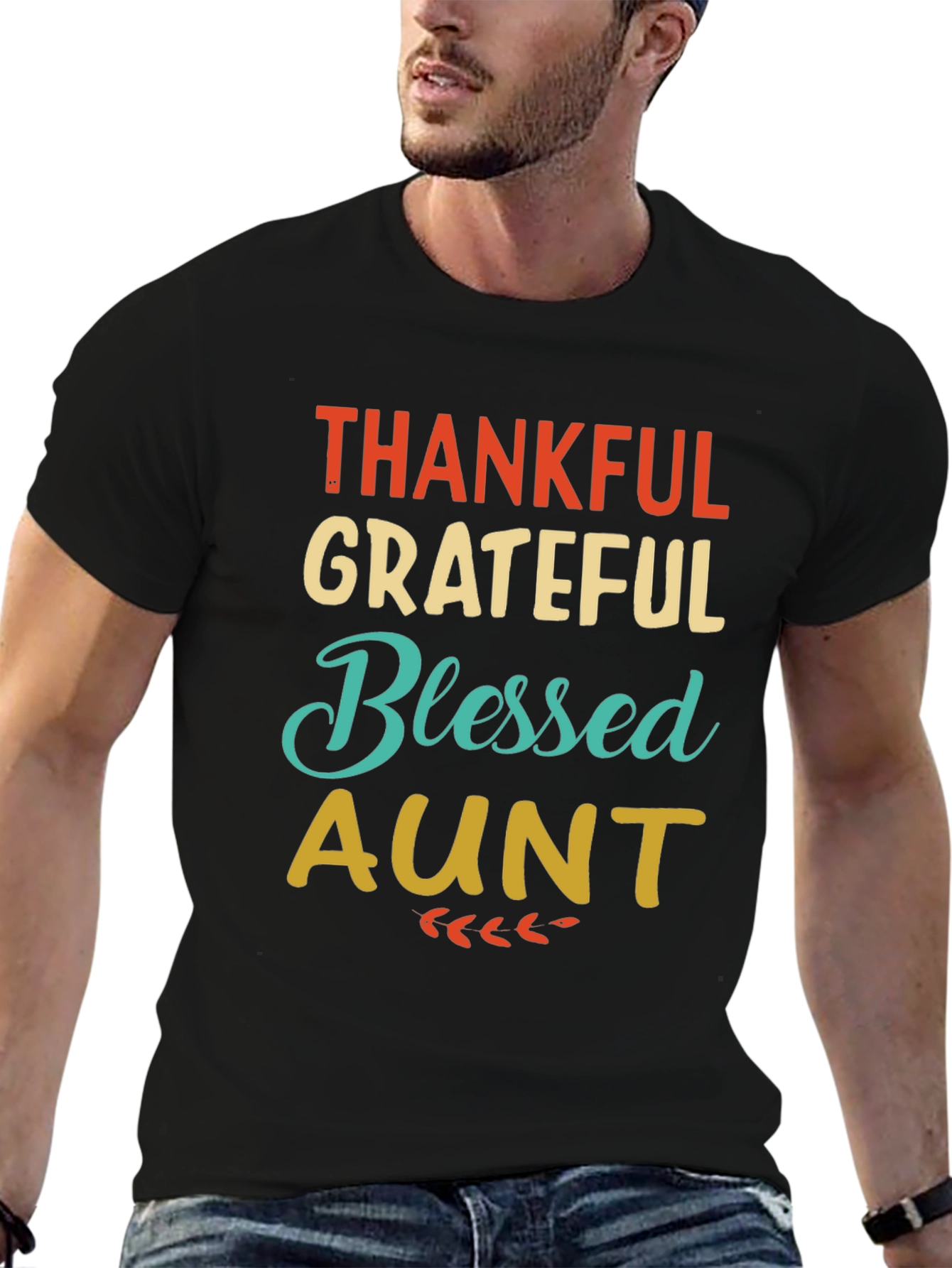 Thankful Grateful Blessed Aunt Graphic T-Shirt