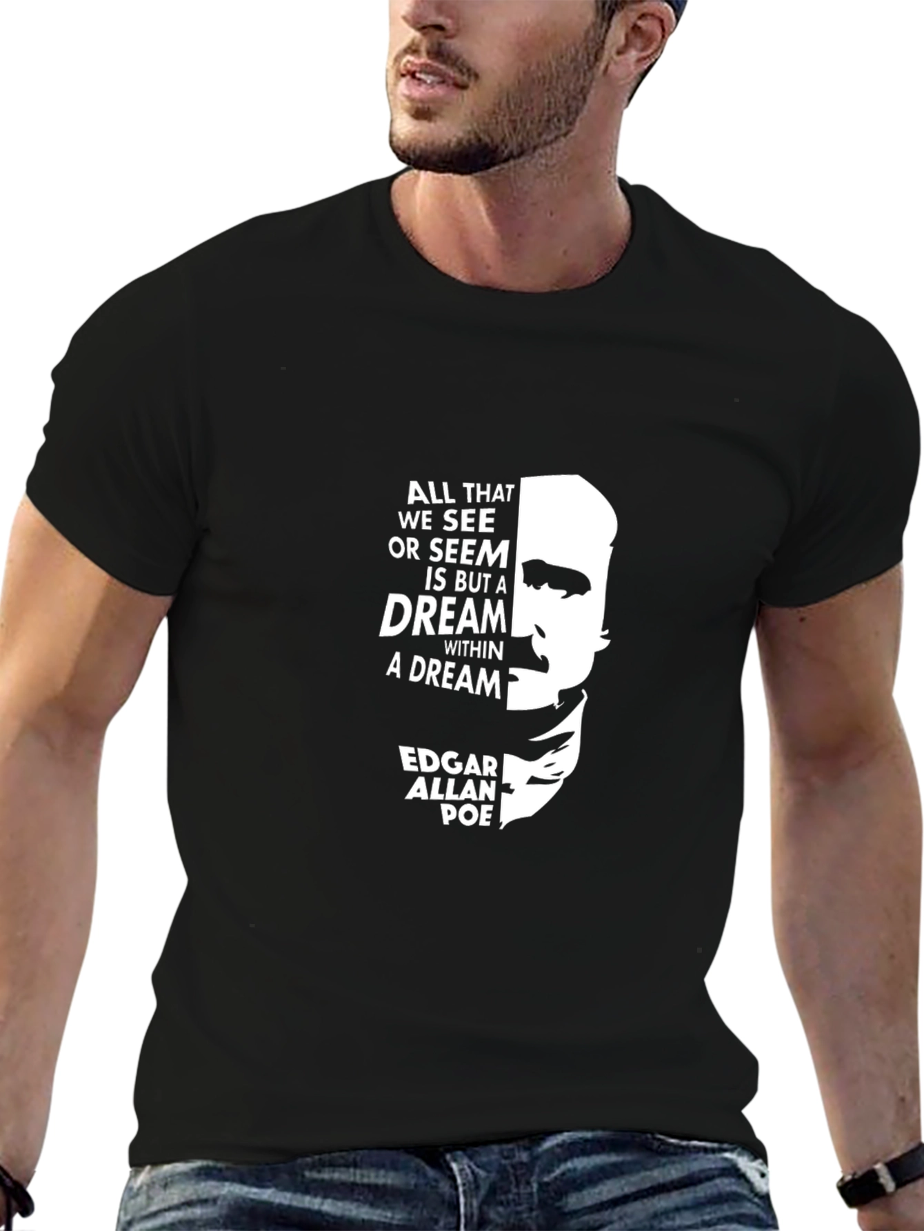 Edgar Allan Poe T-Shirt Dream Quote Graphic Tee