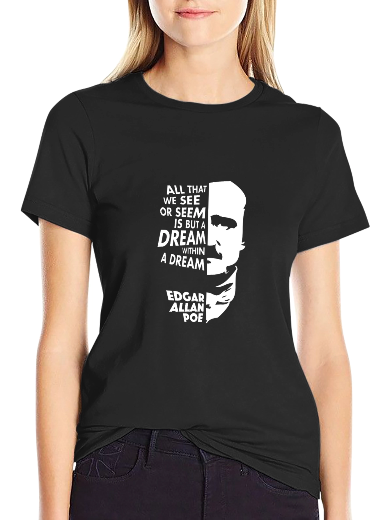 Edgar Allan Poe T-Shirt Dream Quote Graphic Tee