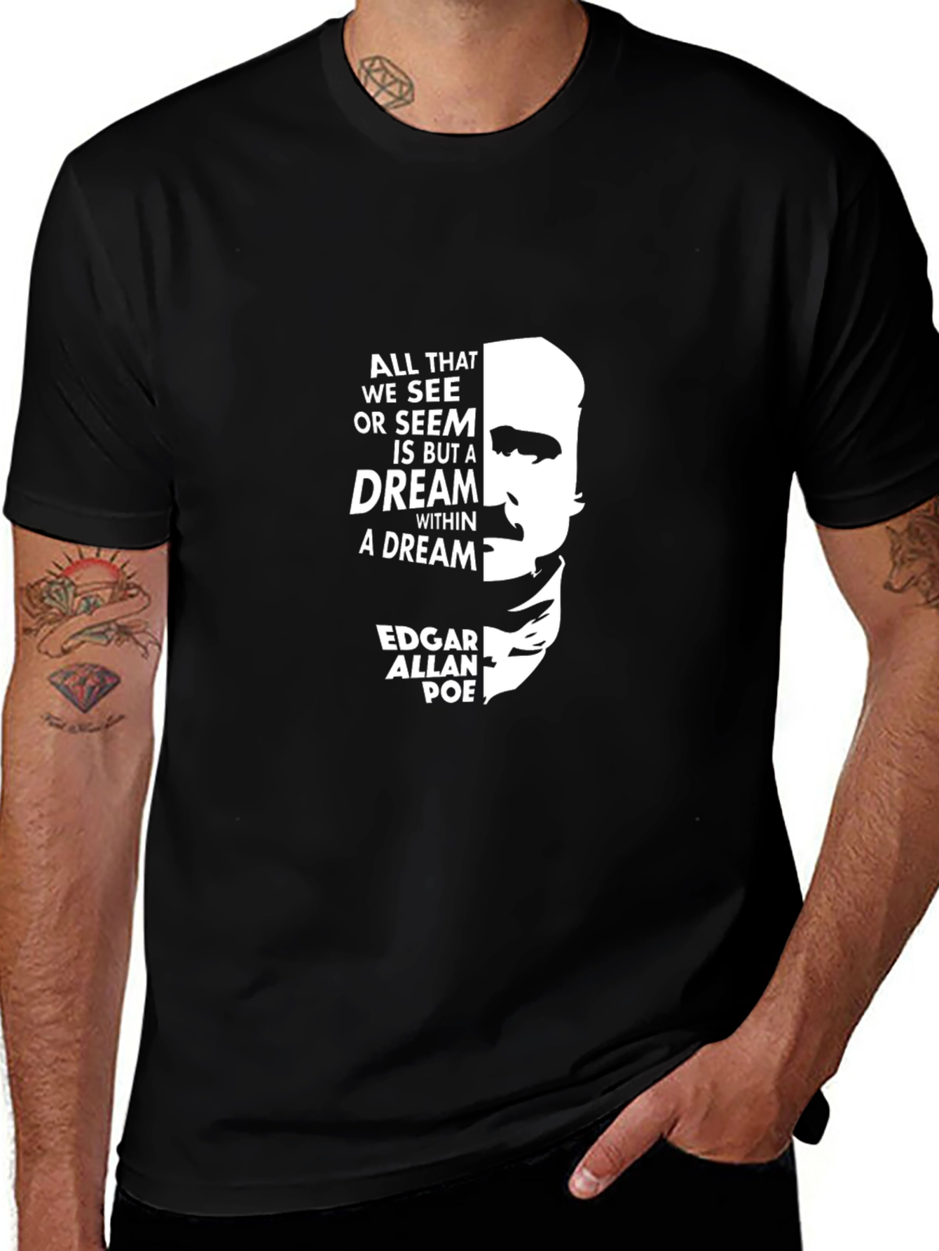 Edgar Allan Poe T-Shirt Dream Quote Graphic Tee