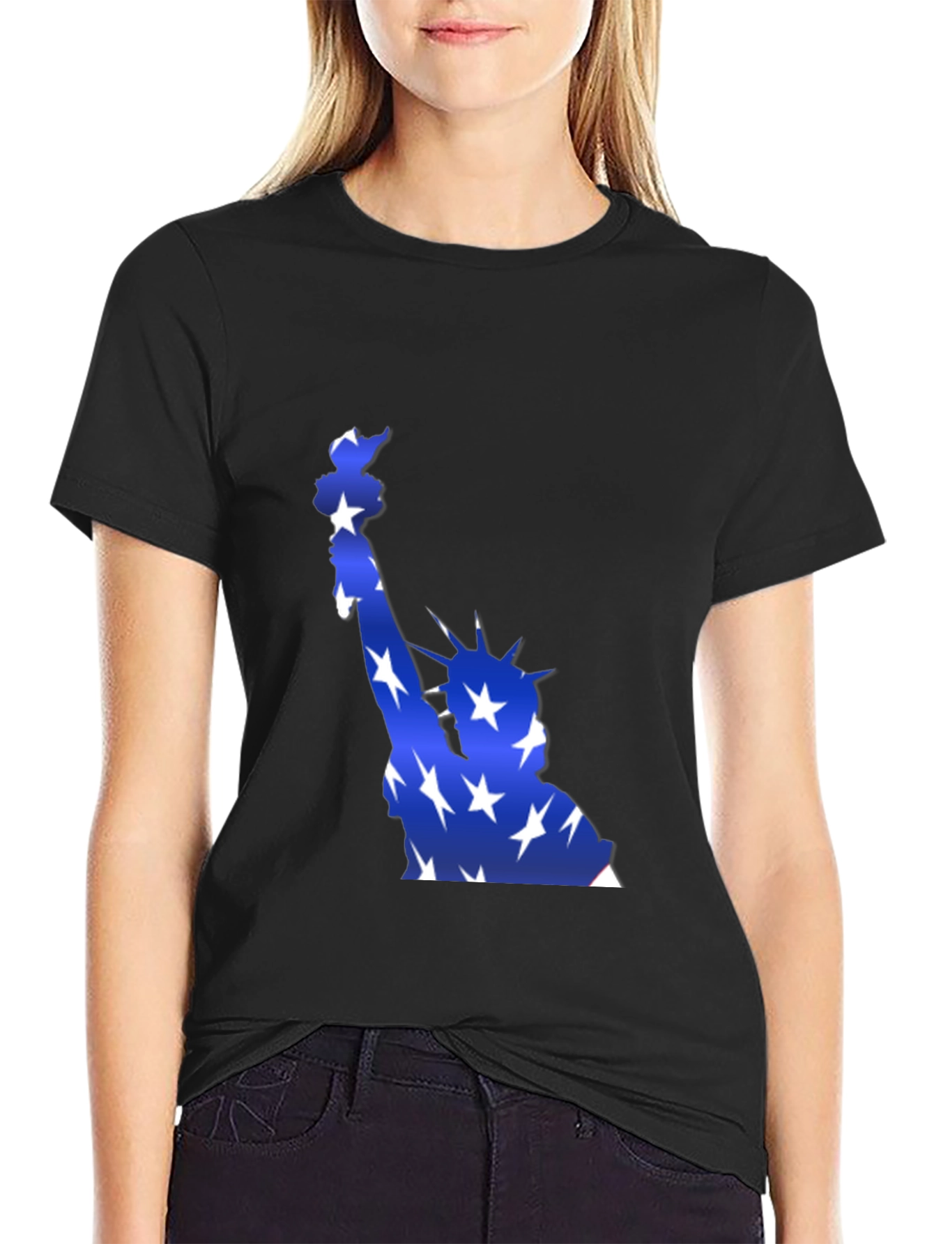 Statue of Liberty Patriotic Graphic T-Shirt