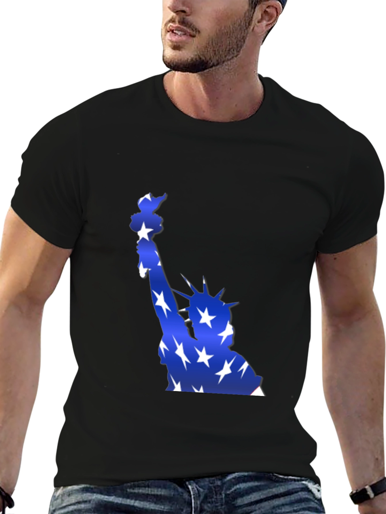 Statue of Liberty Patriotic Graphic T-Shirt
