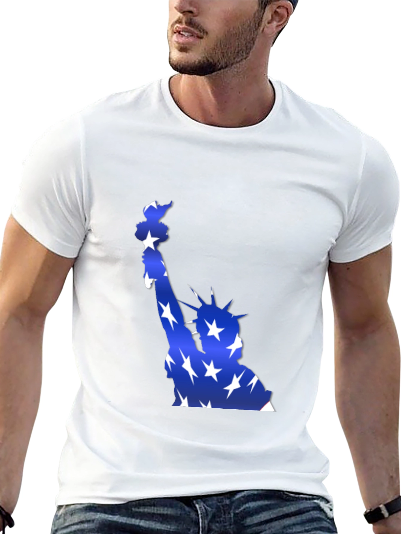 Statue of Liberty Patriotic Graphic T-Shirt