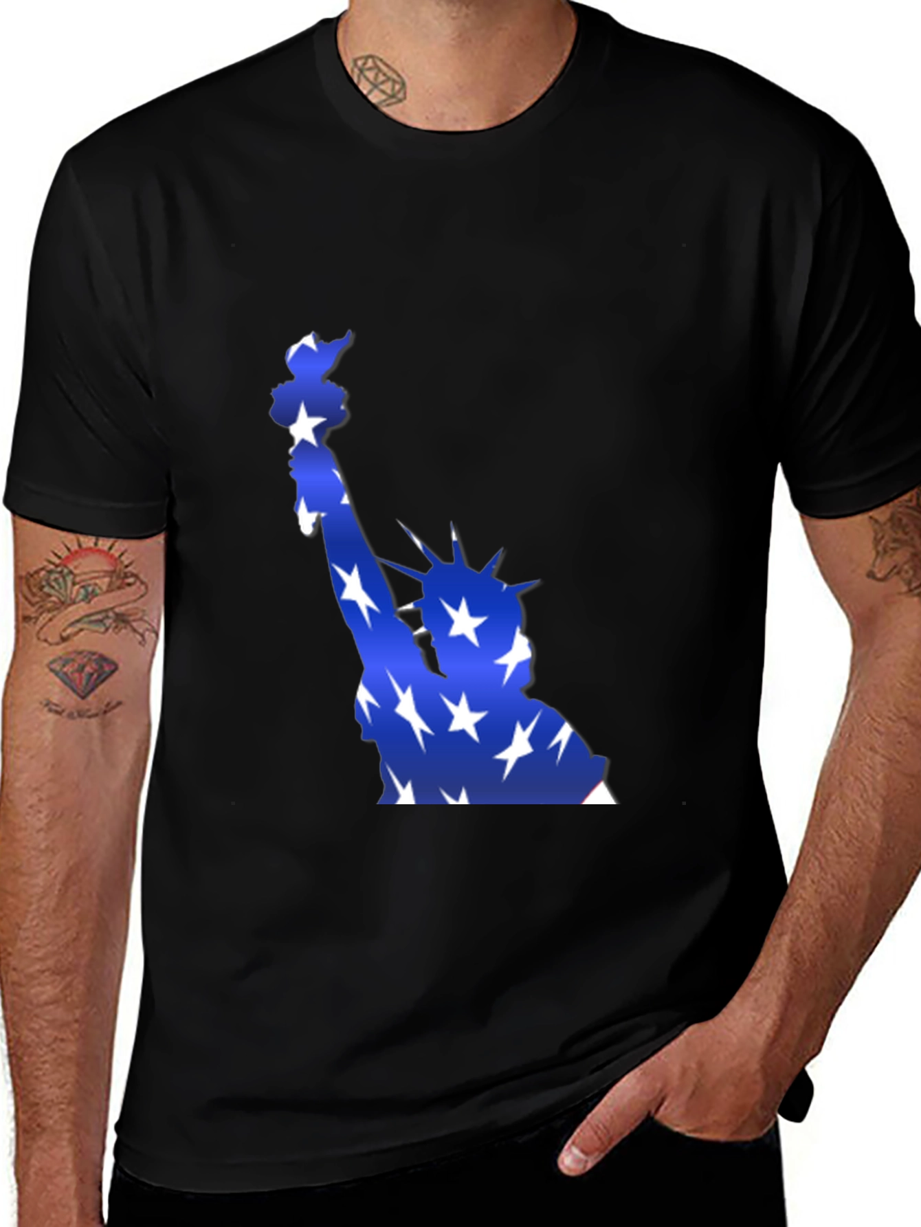 Statue of Liberty Patriotic Graphic T-Shirt