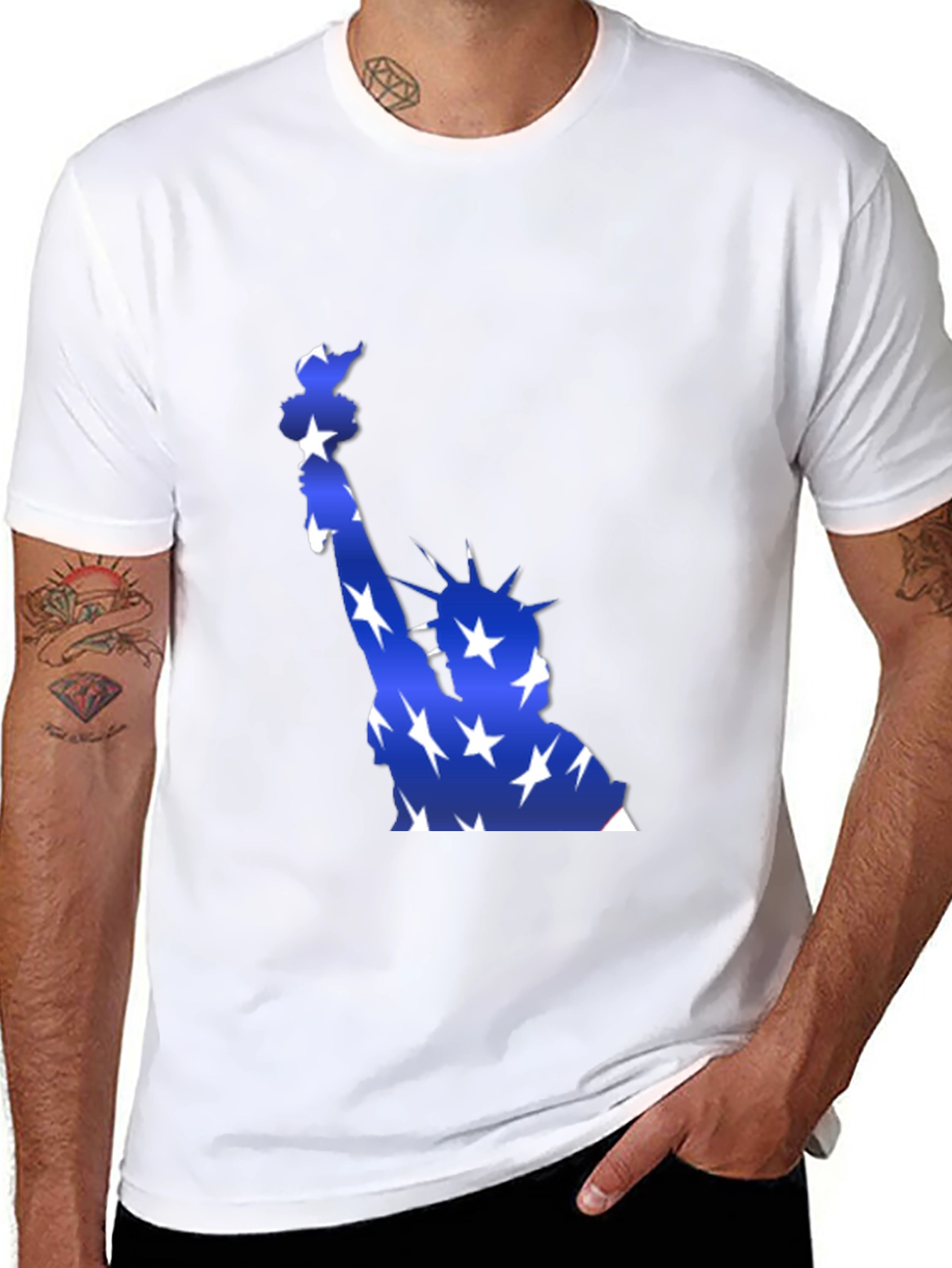 Statue of Liberty Patriotic Graphic T-Shirt
