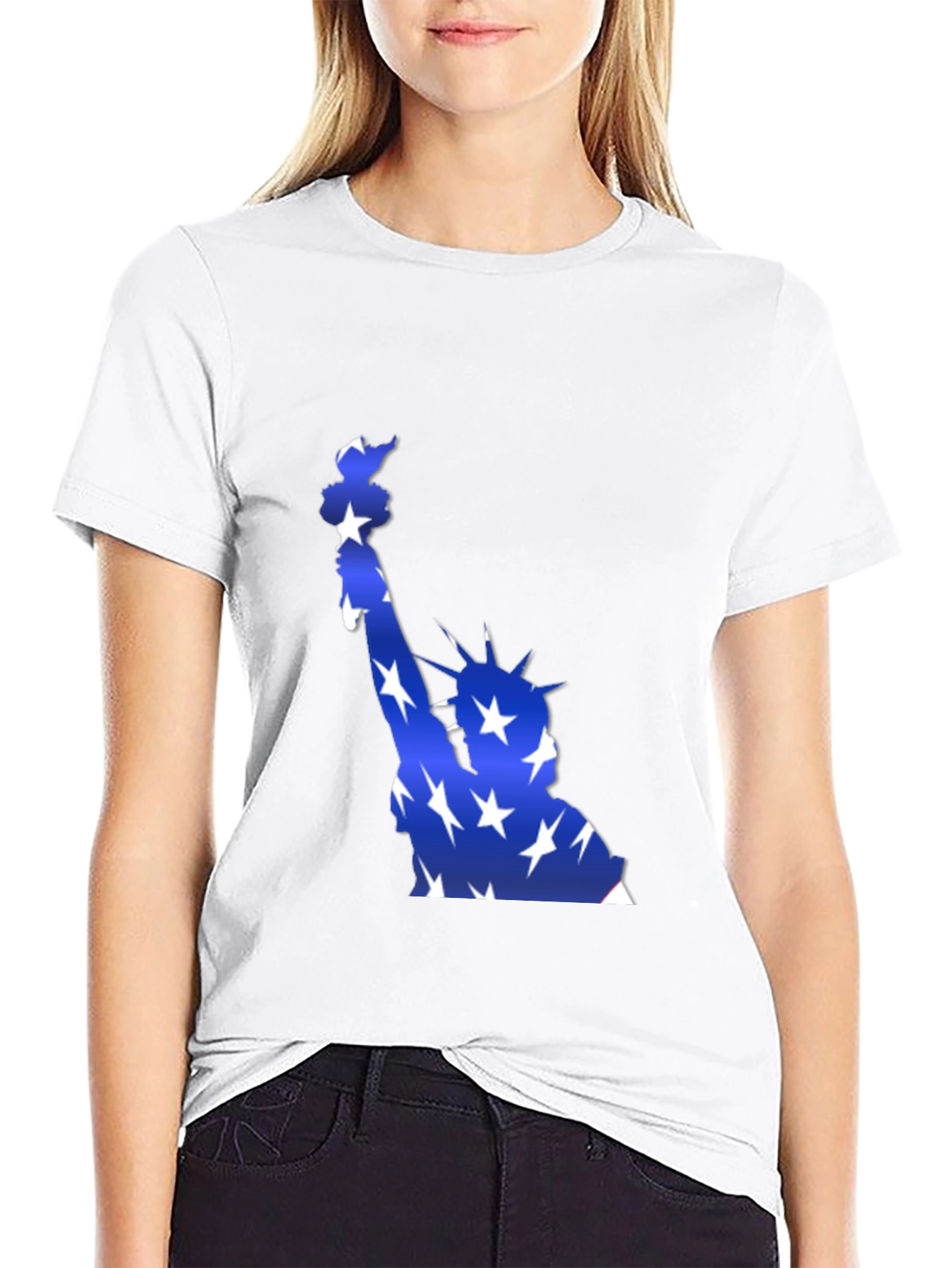 Statue of Liberty Patriotic Graphic T-Shirt