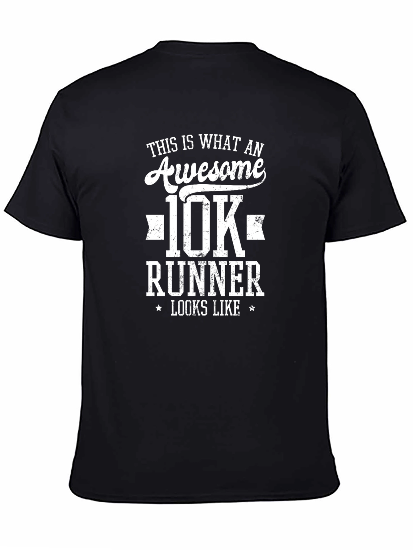 Awesome 10K Runner T-Shirt - Mens Black Tee