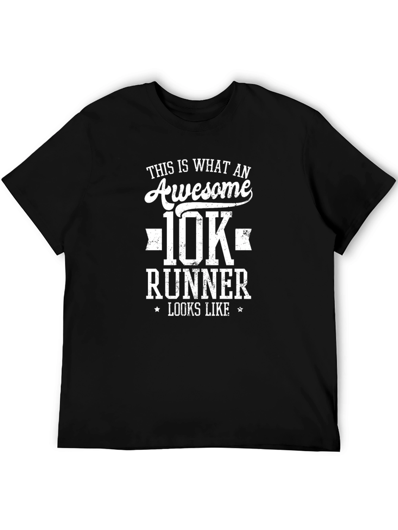 Awesome 10K Runner T-Shirt - Mens Black Tee