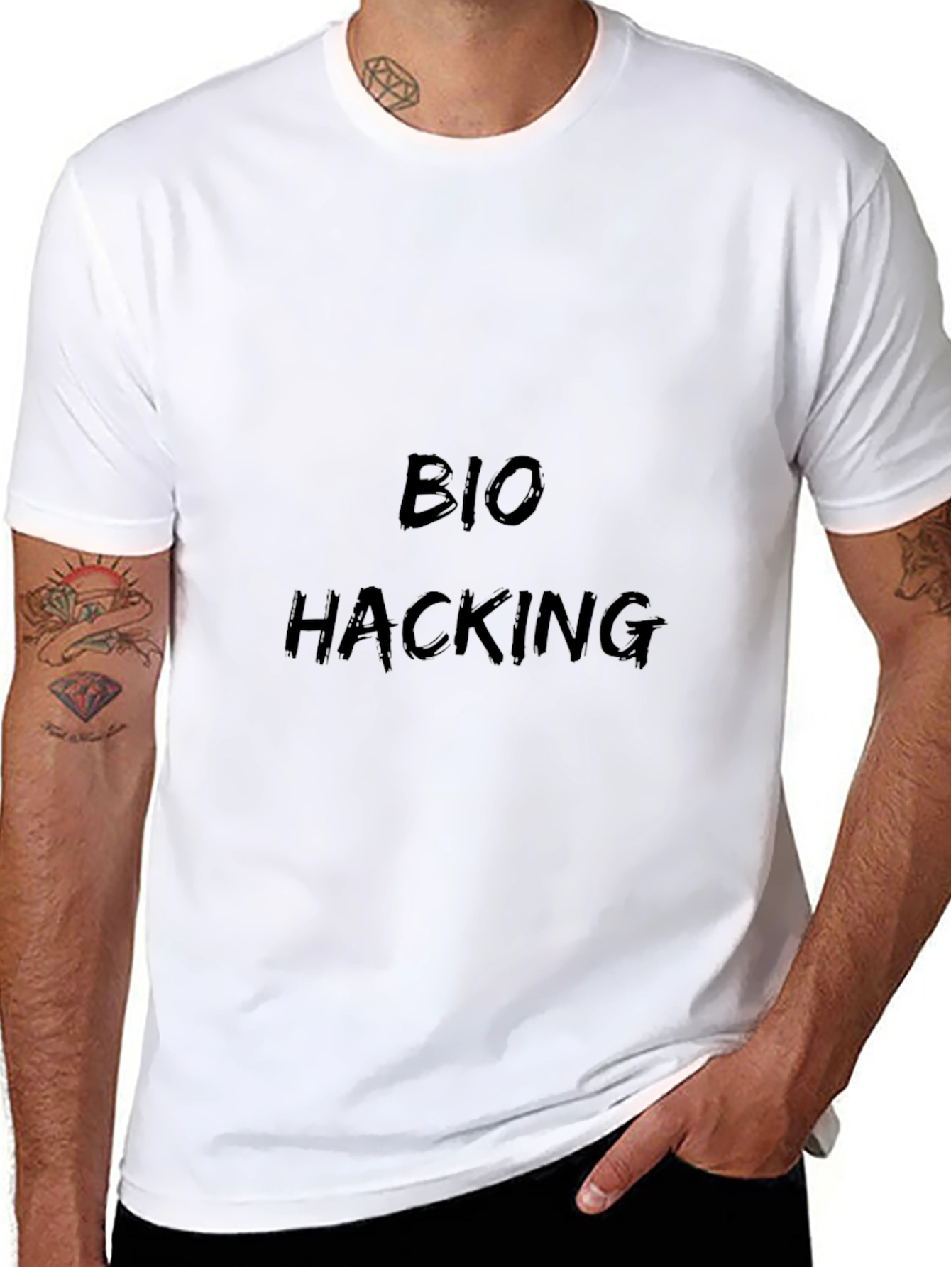 Bio Hacking Black Graphic Tee