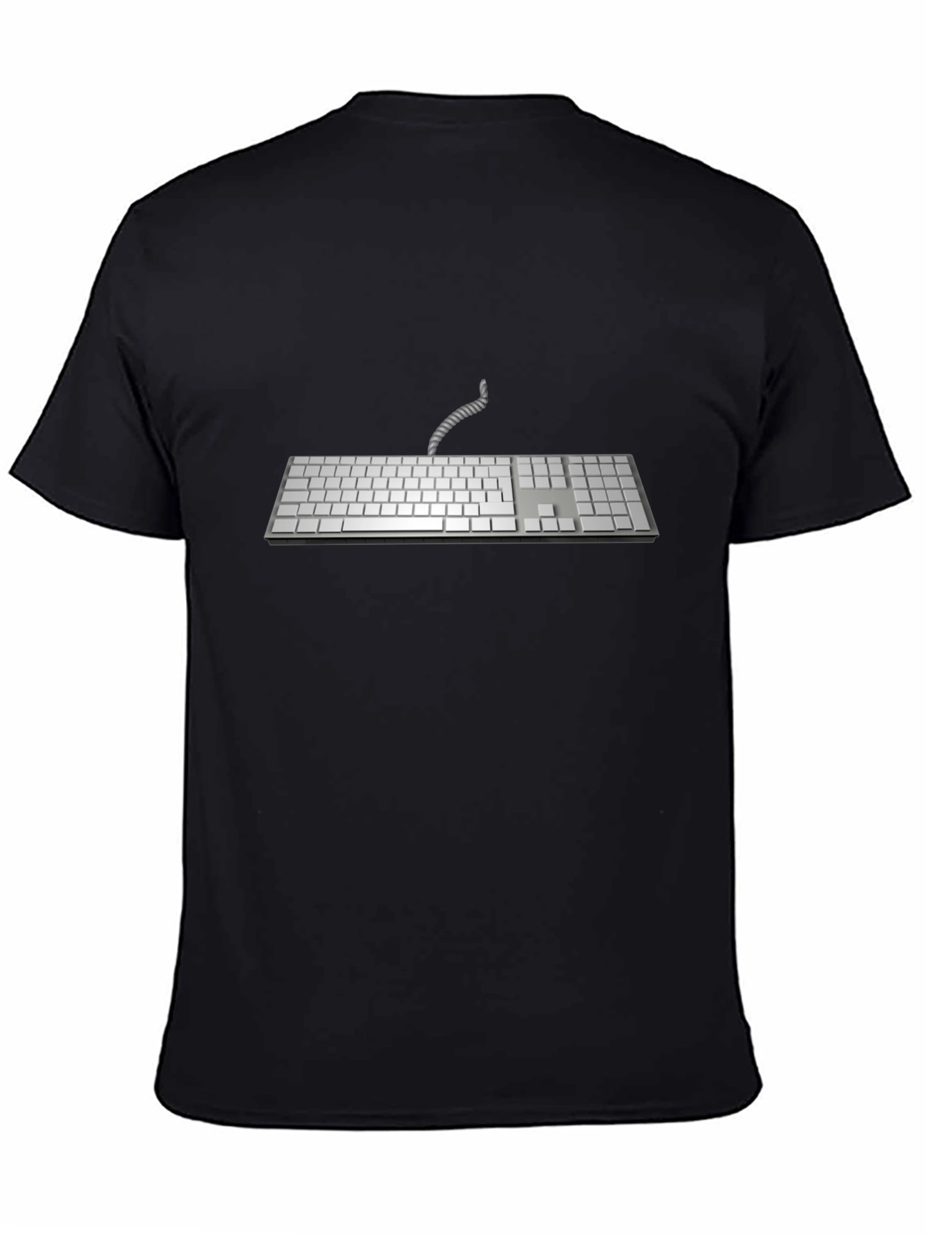 Retro Keyboard Graphic T-Shirt - Black