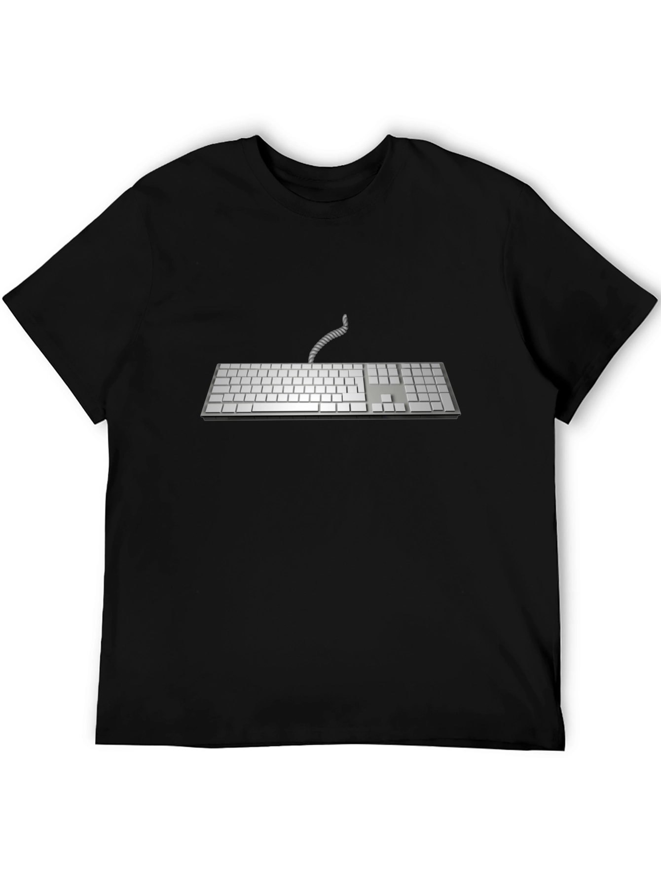 Retro Keyboard Graphic T-Shirt - Black