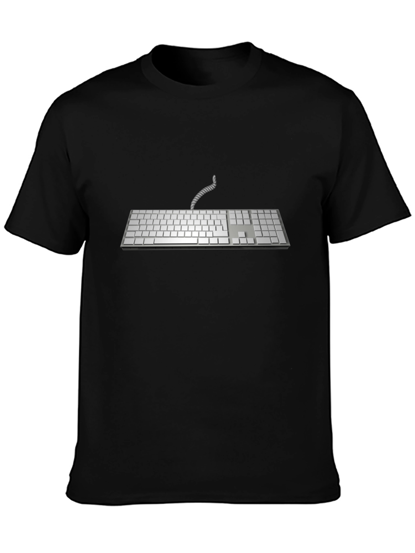 Retro Keyboard Graphic T-Shirt - Black