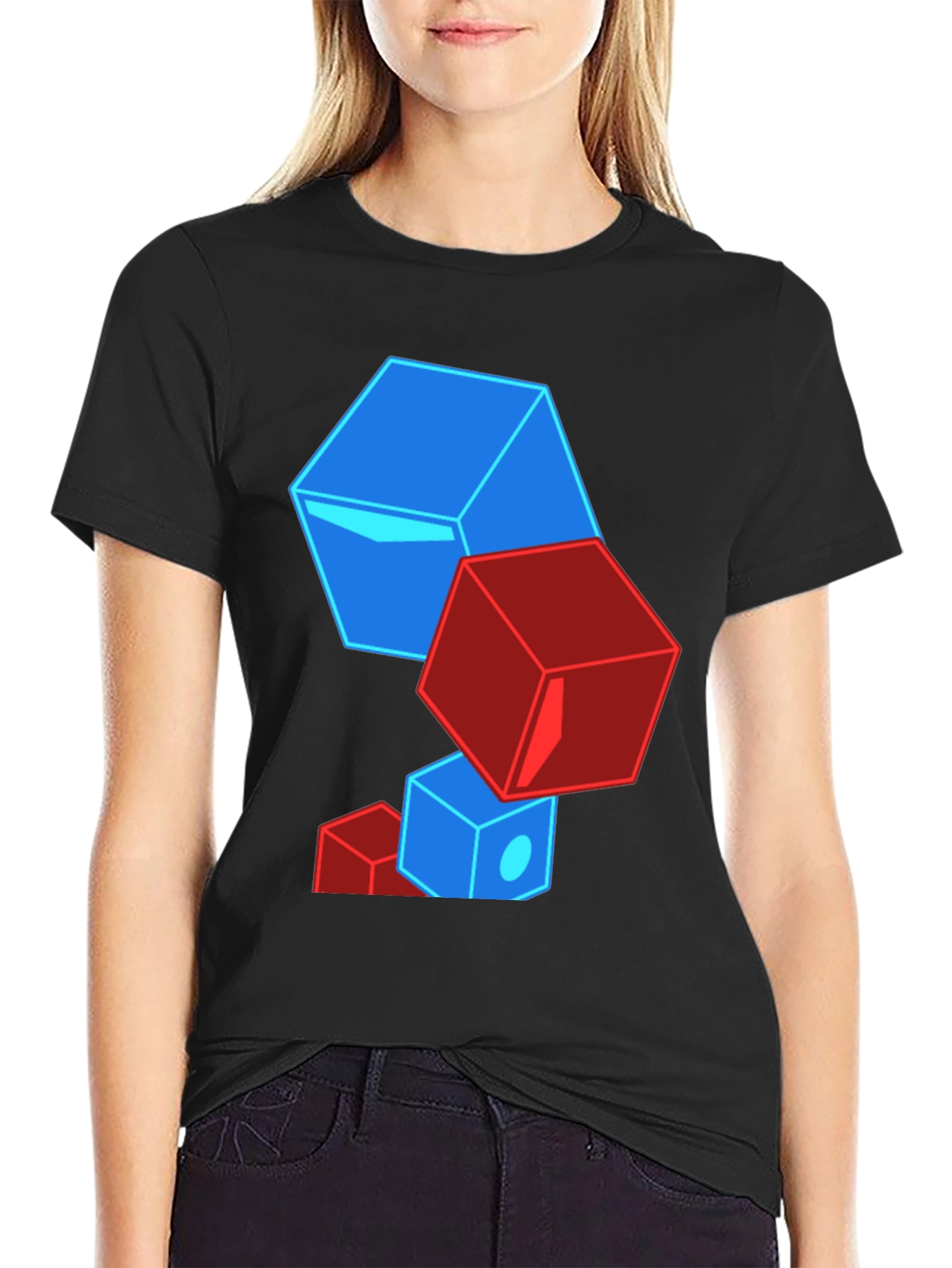 Geometric Cube T-Shirt - Bold Graphic Tee