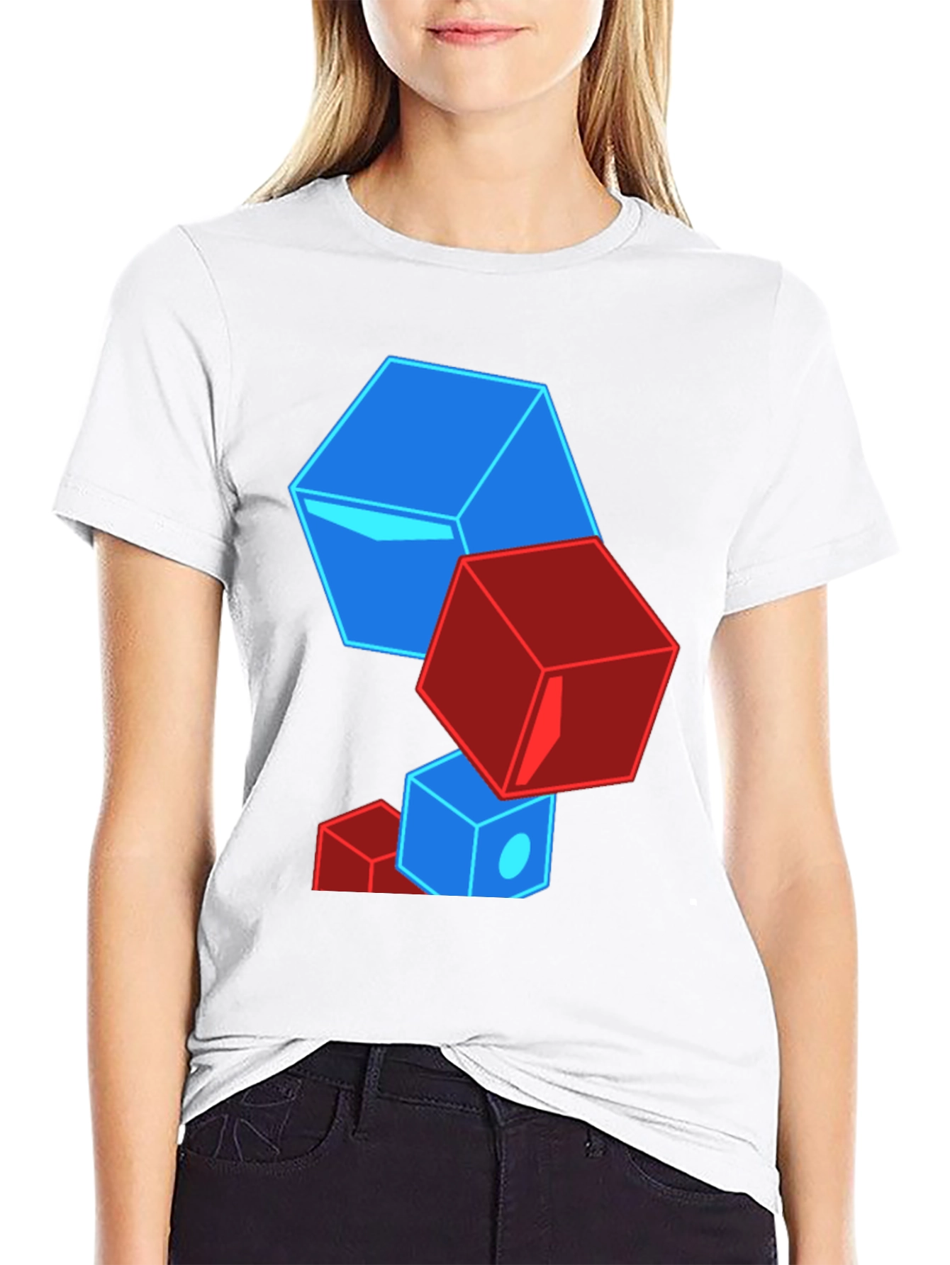 Geometric Cube T-Shirt - Bold Graphic Tee