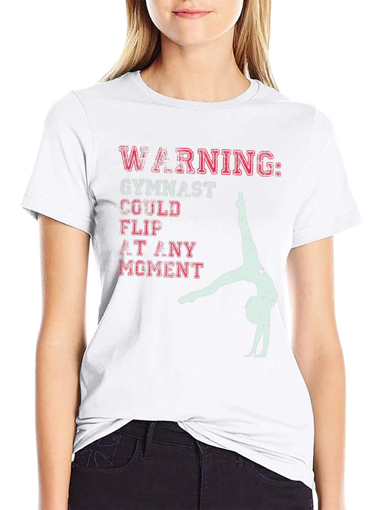 Warning Gymnast T-Shirt - Flip At Any Moment