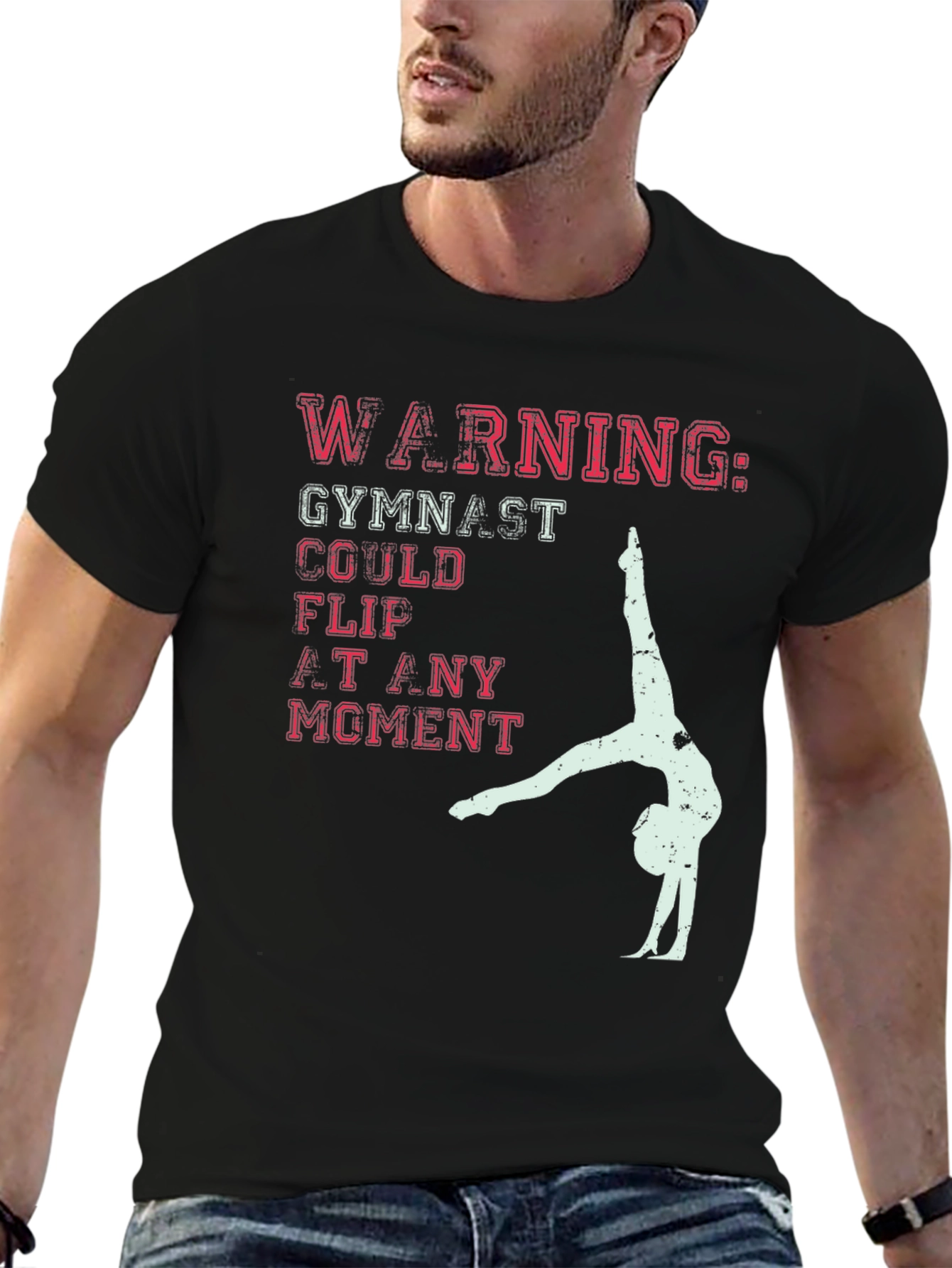 Warning Gymnast T-Shirt - Flip At Any Moment