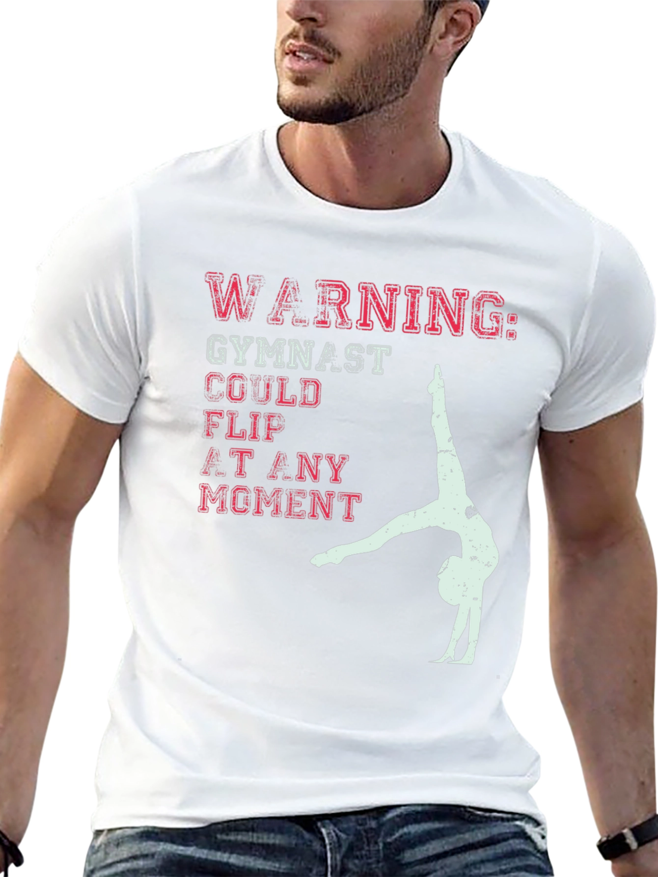 Warning Gymnast T-Shirt - Flip At Any Moment
