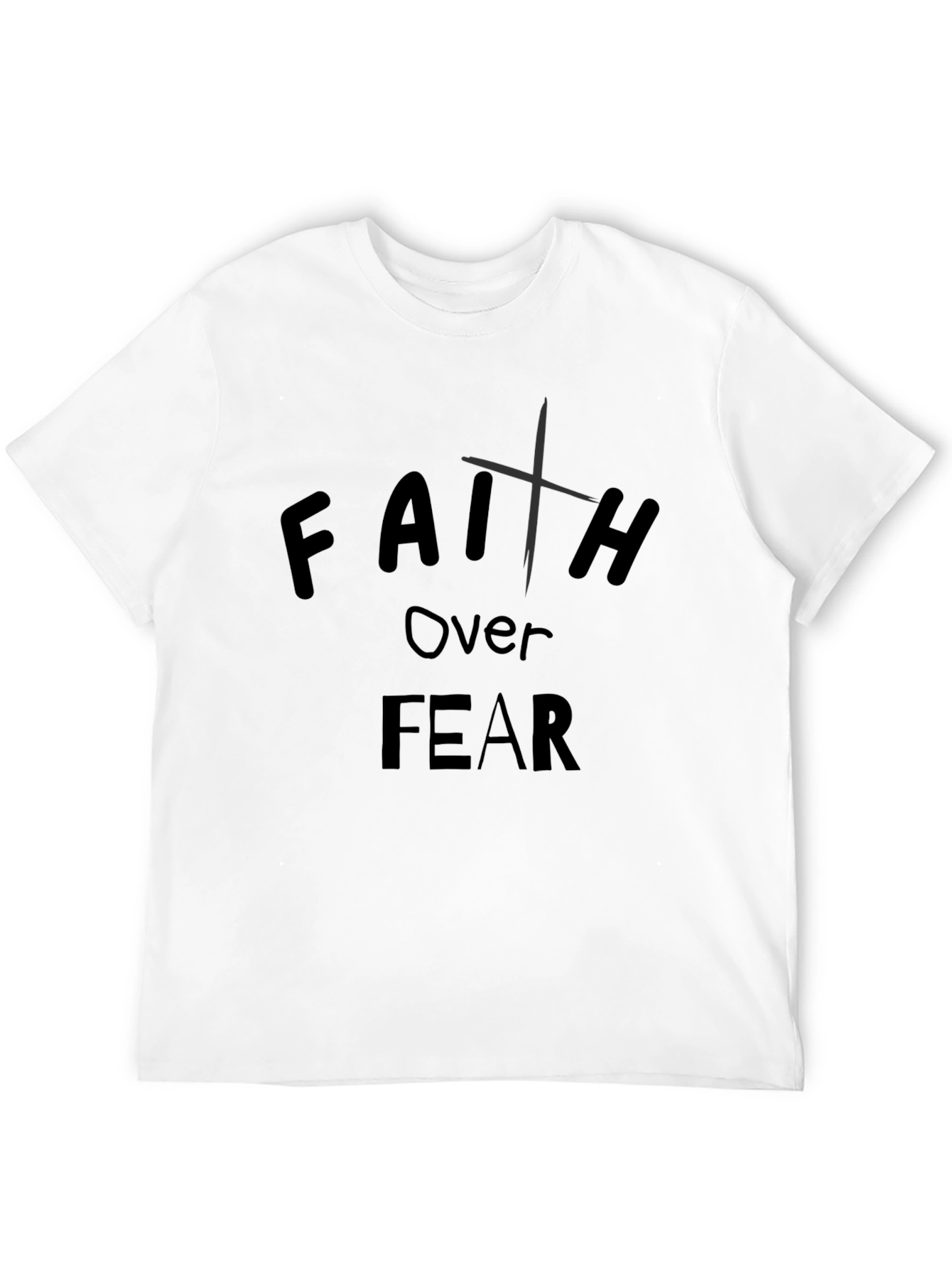 Faith Over Fear Graphic T-Shirt - Religious Tee