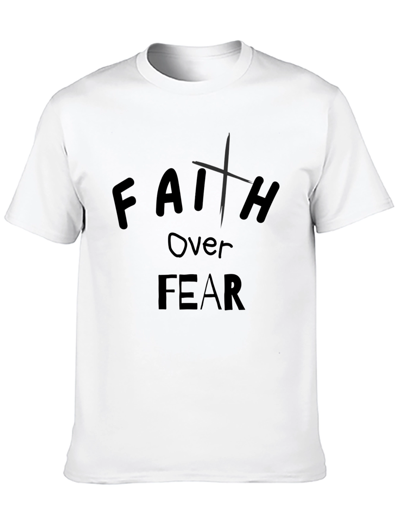 Faith Over Fear Graphic T-Shirt - Religious Tee