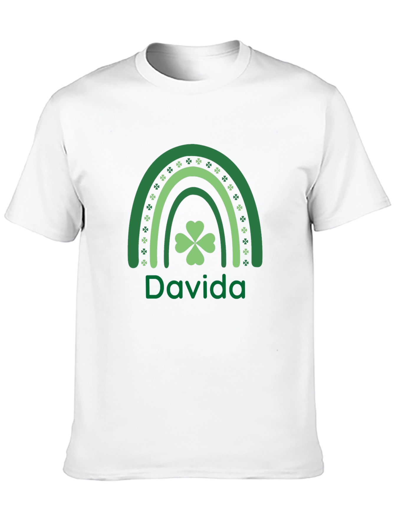 Davida Shamrock Rainbow St. Patricks Day T-Shirt