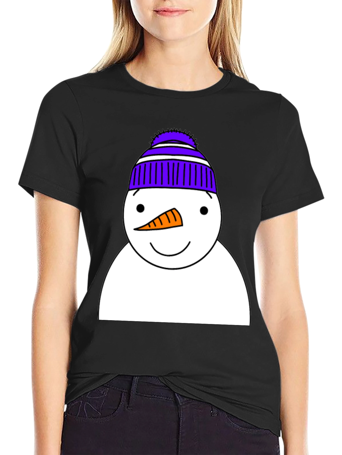 Snowman Graphic Tee - Festive Winter Apparel