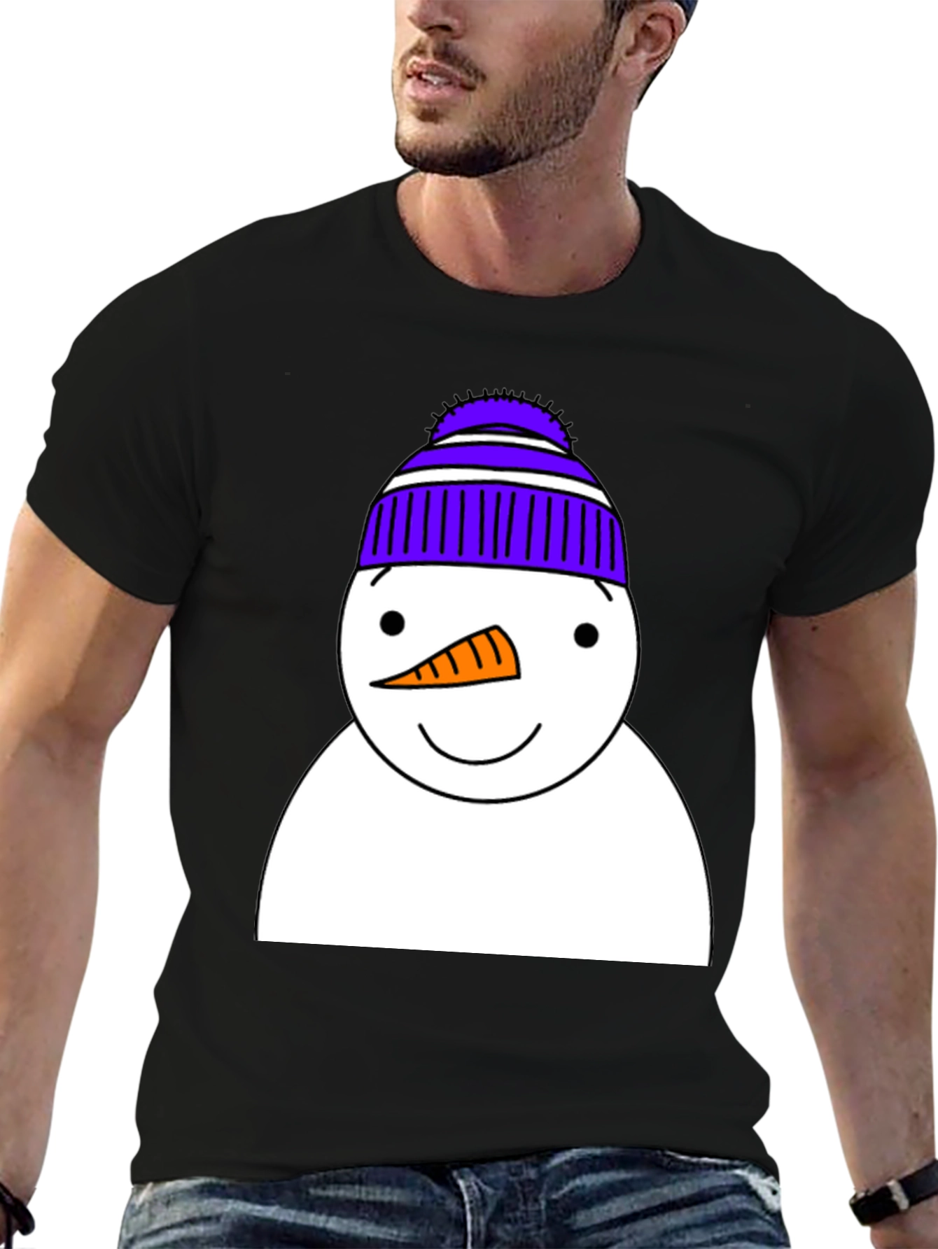 Snowman Graphic Tee - Festive Winter Apparel