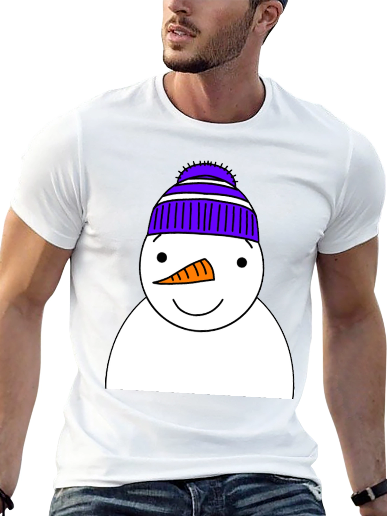 Snowman Graphic Tee - Festive Winter Apparel