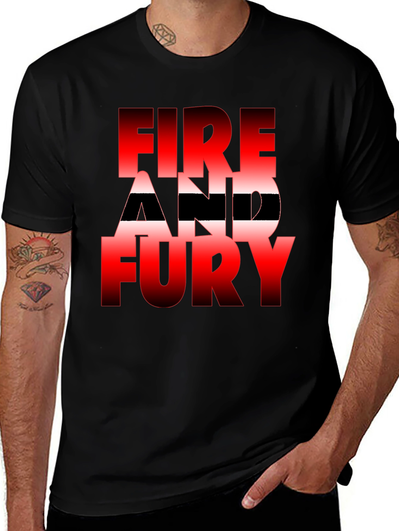 Fire and Fury Graphic Tee - Bold Statement Shirt