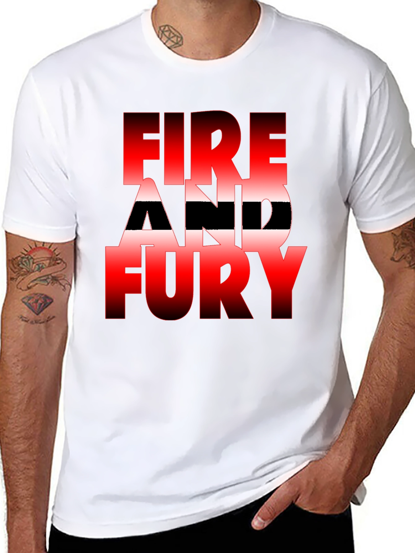 Fire and Fury Graphic Tee - Bold Statement Shirt