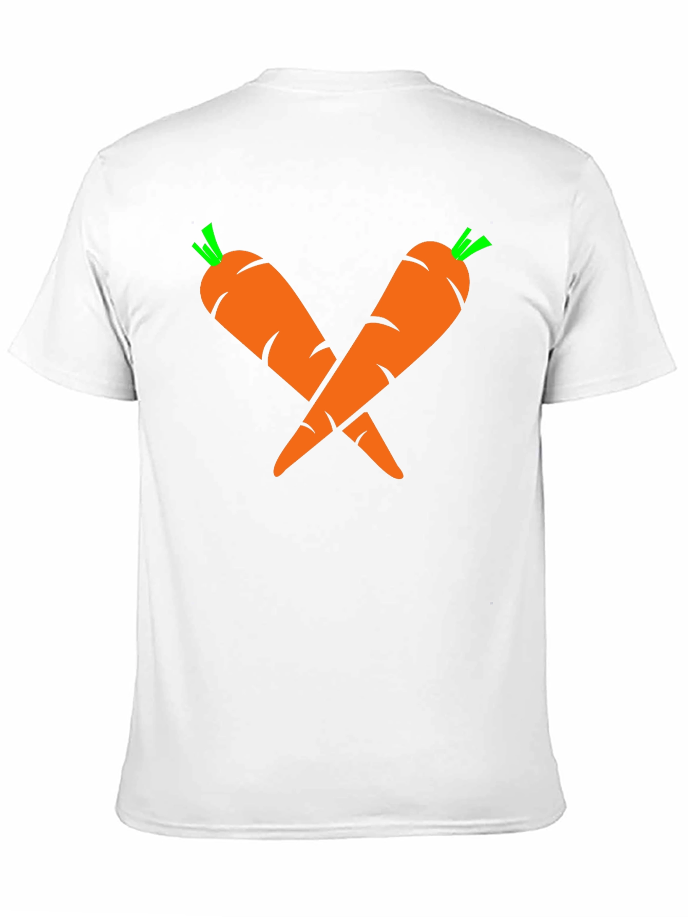 Crossed Carrots Graphic Tee - Black Cotton T-Shirt