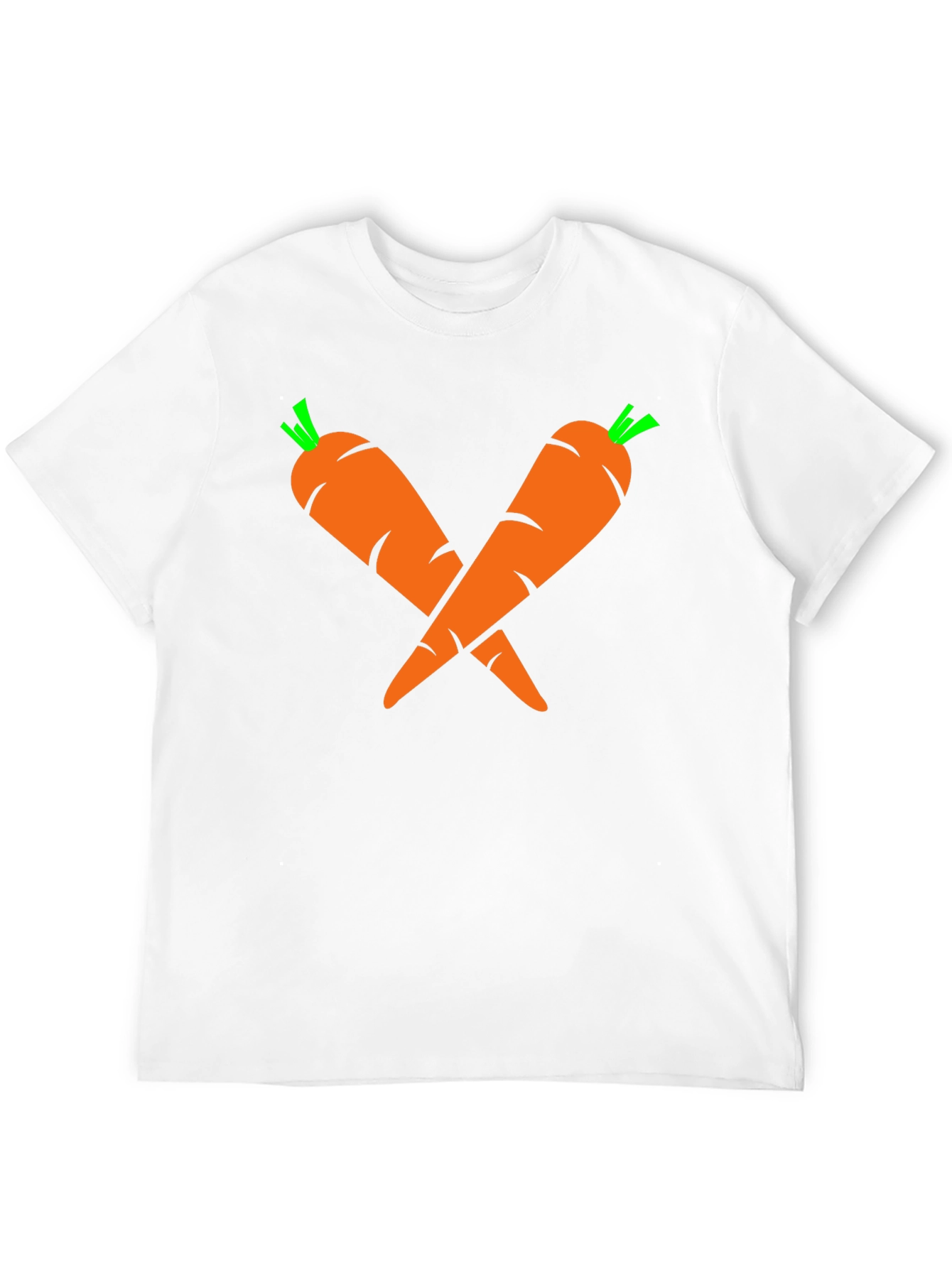 Crossed Carrots Graphic Tee - Black Cotton T-Shirt