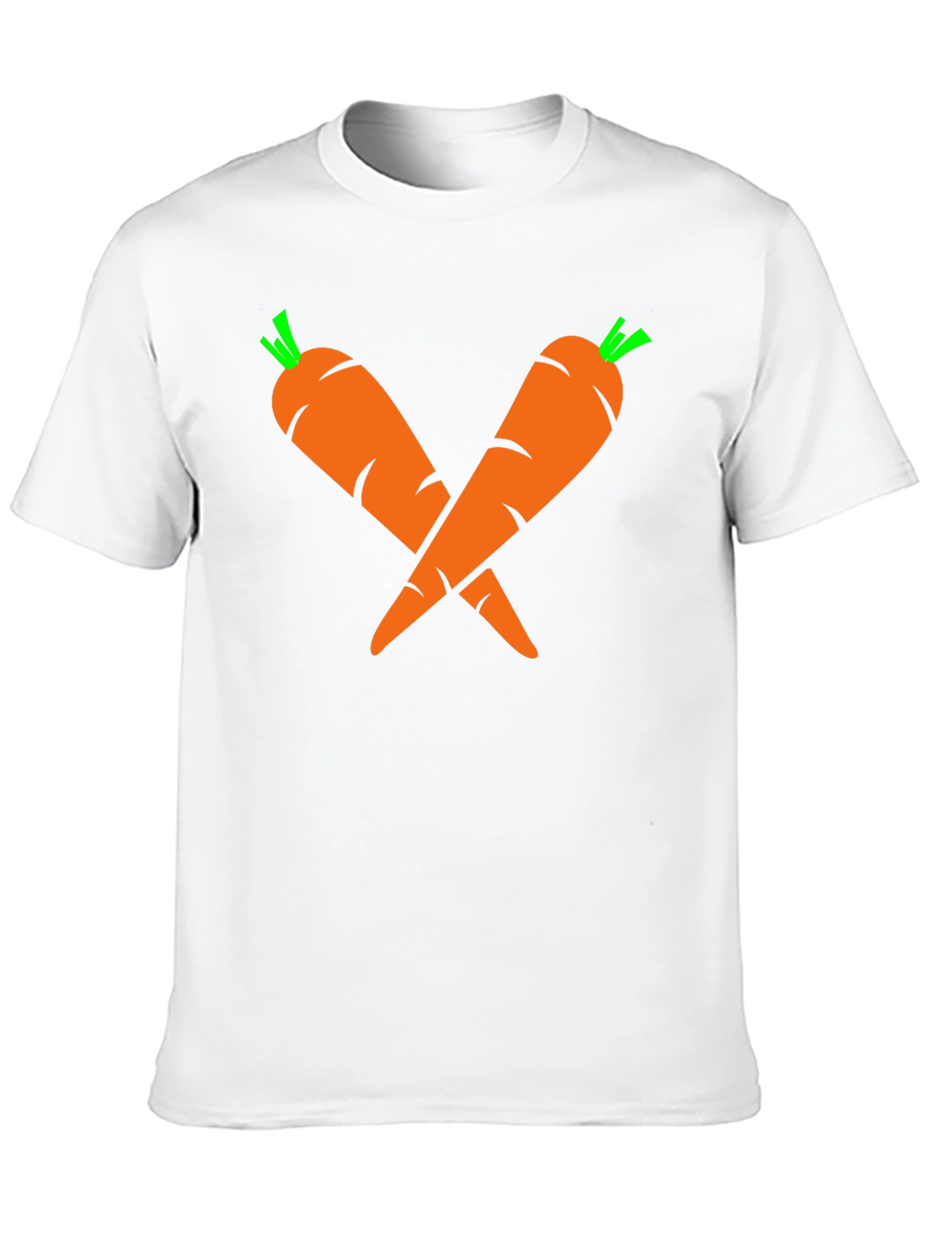Crossed Carrots Graphic Tee - Black Cotton T-Shirt