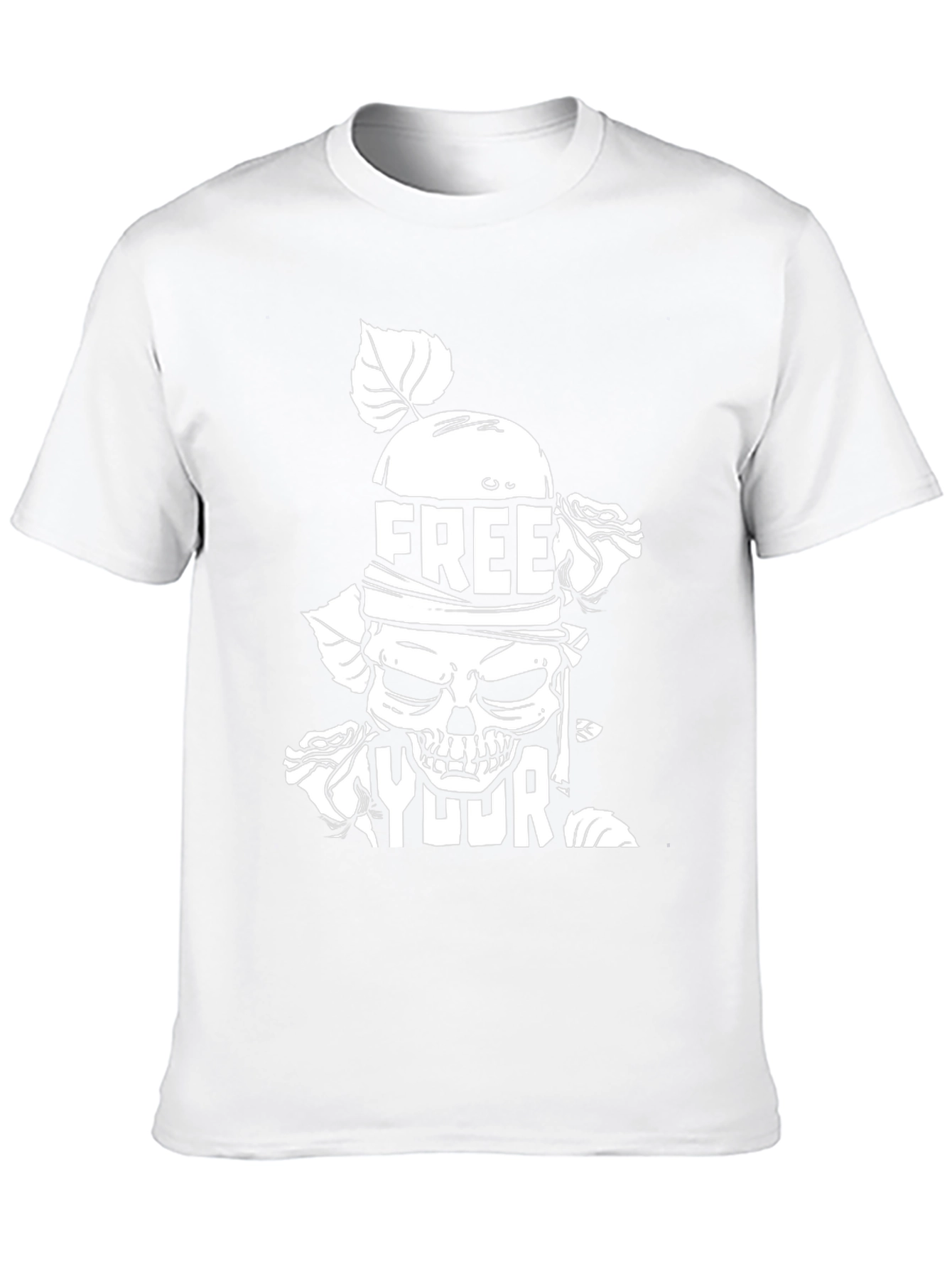 Free Your Mind Graphic Tee - Skull & Roses