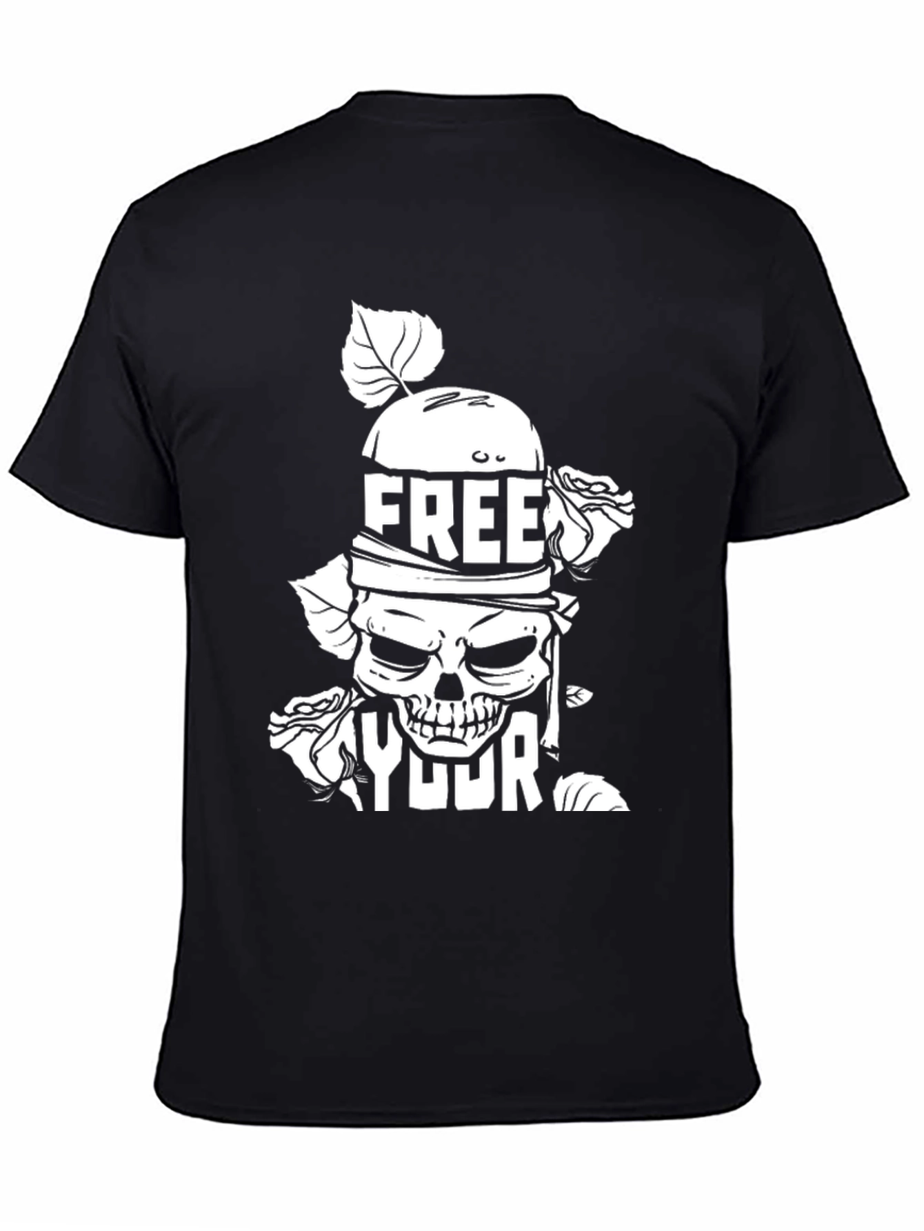 Free Your Mind Graphic Tee - Skull & Roses