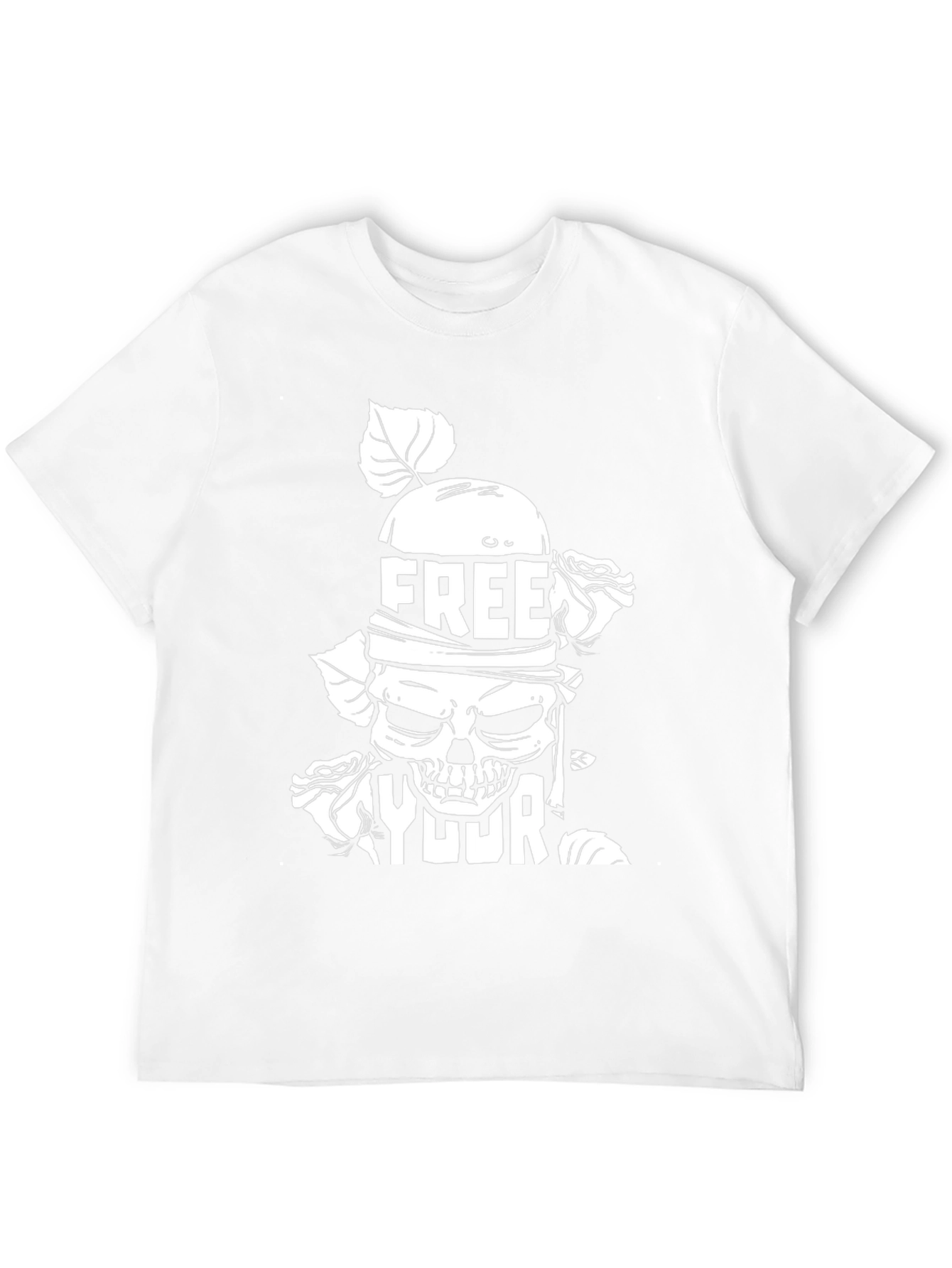 Free Your Mind Graphic Tee - Skull & Roses