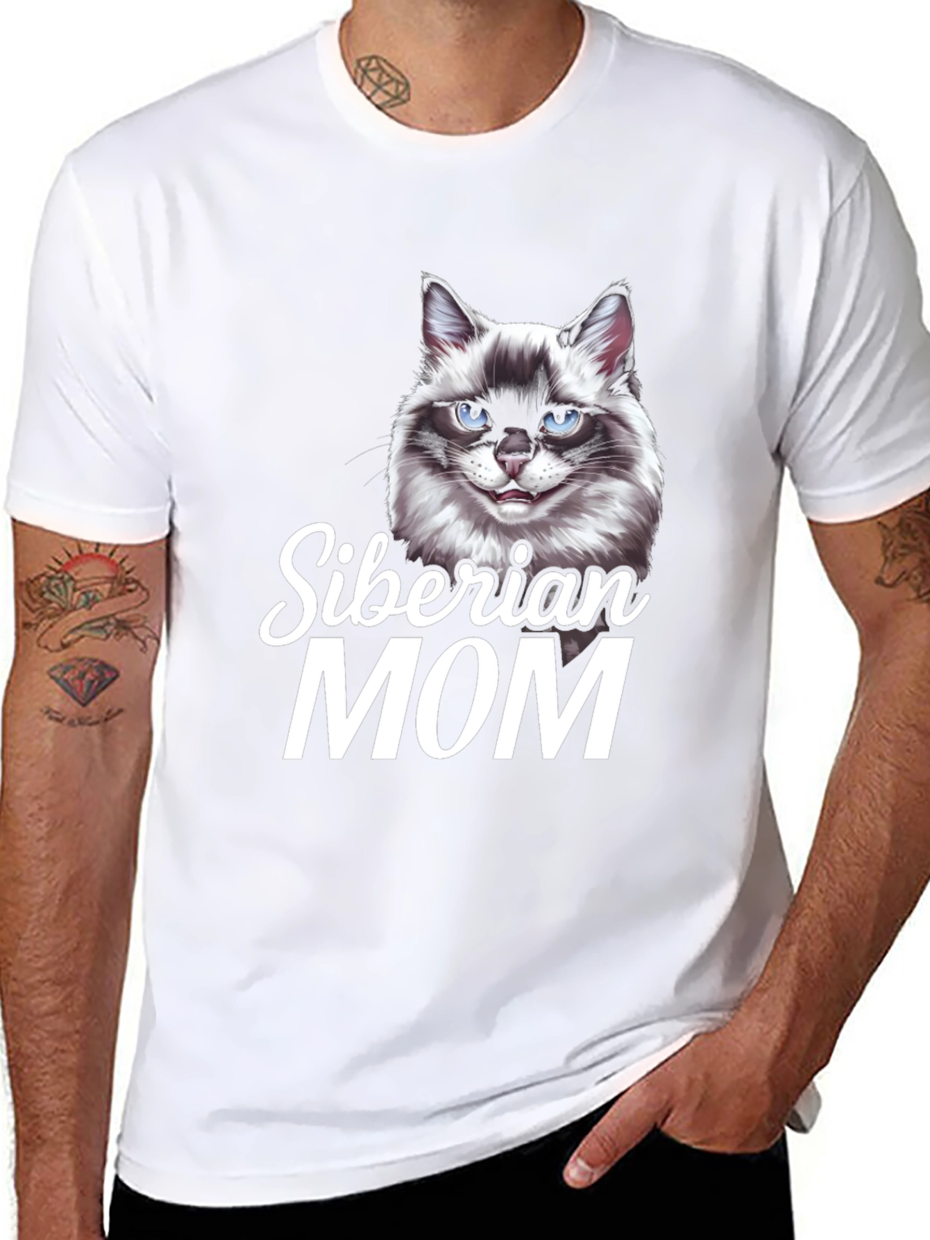 Siberian Cat Mom T-Shirt - Cute Pet Lover Tee