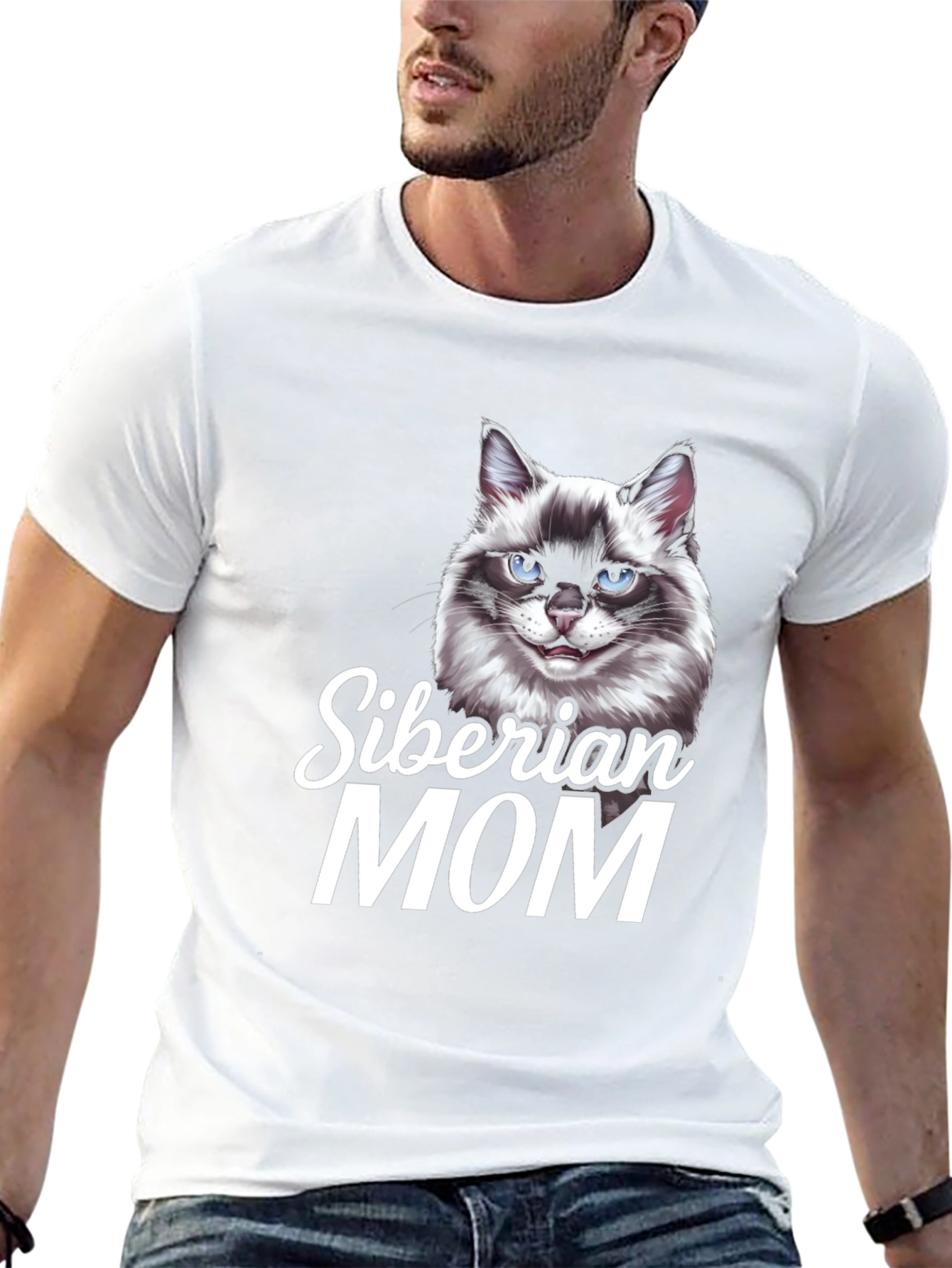 Siberian Cat Mom T-Shirt - Cute Pet Lover Tee