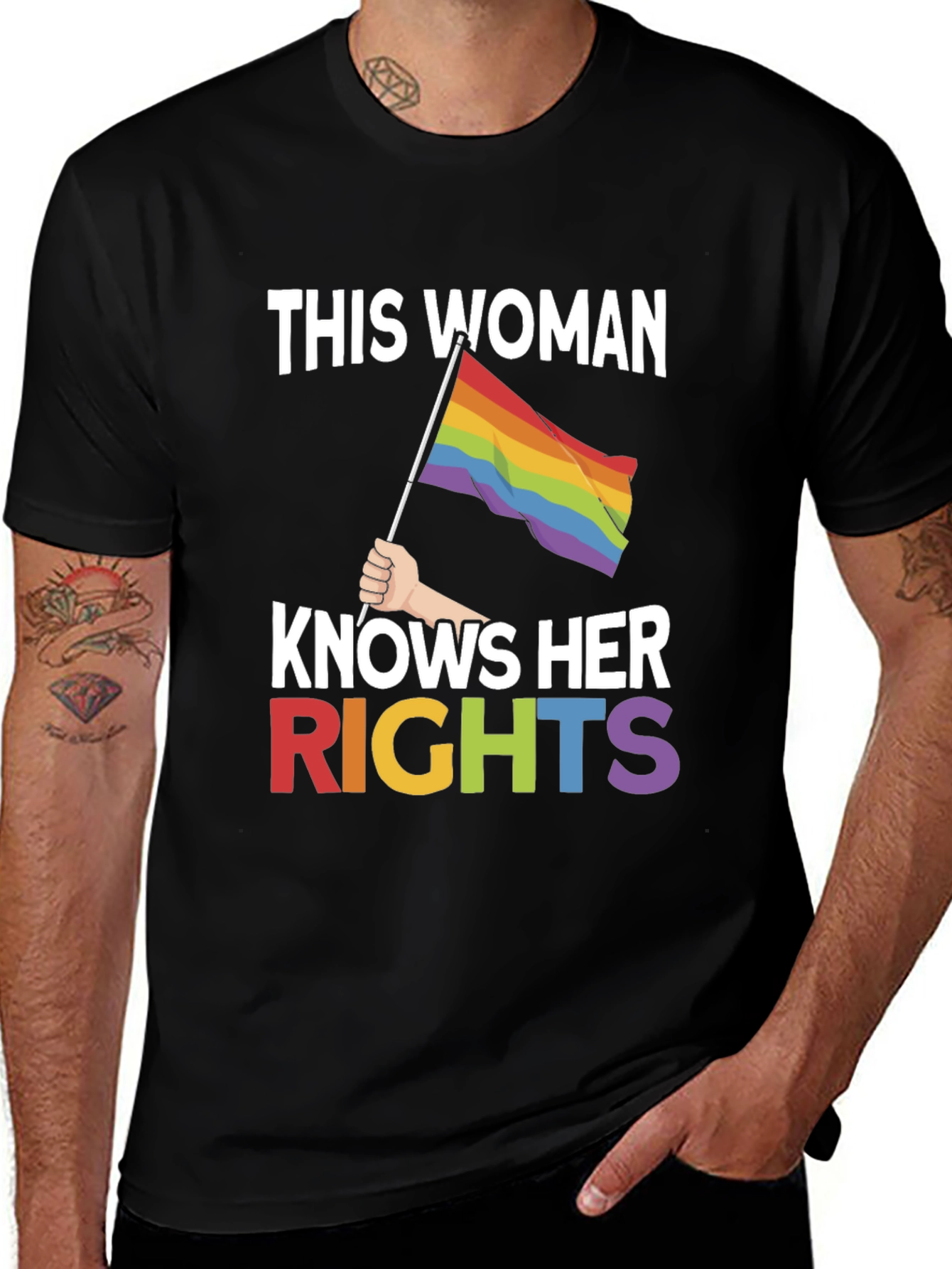 Woman Knows Her Rights LGBTQ Pride T-Shirt