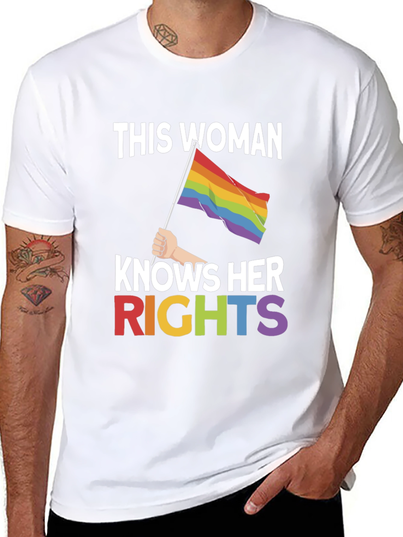 Woman Knows Her Rights LGBTQ Pride T-Shirt